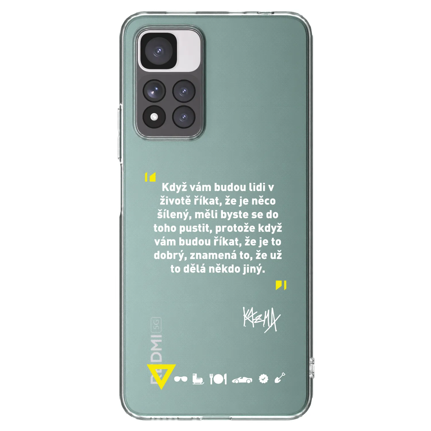 Picasee silikonový průhledný obal pro Xiaomi Redmi Note 11 Pro+ 5G - Kazma - MĚLI BYSTE SE DO TOHO PUSTIT