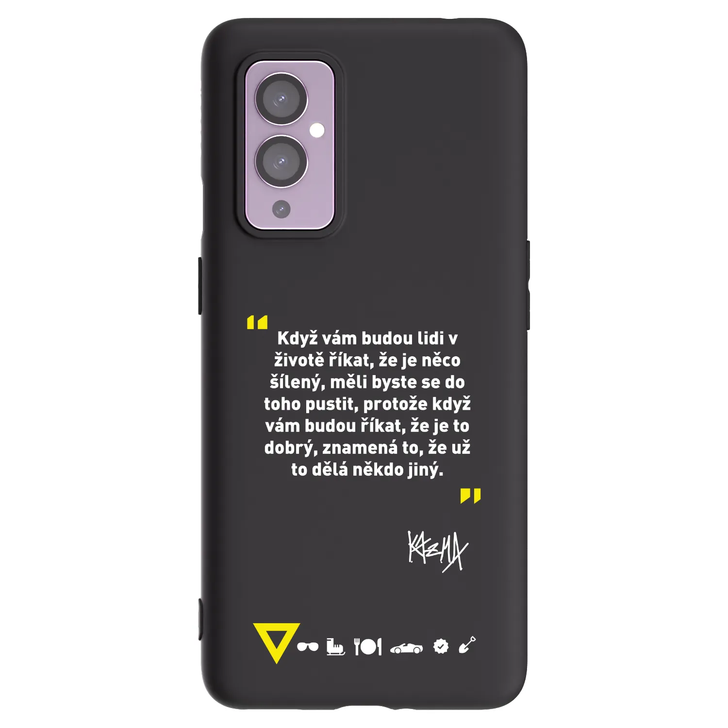 Picasee silikonový černý obal pro OnePlus 9 - Kazma - MĚLI BYSTE SE DO TOHO PUSTIT