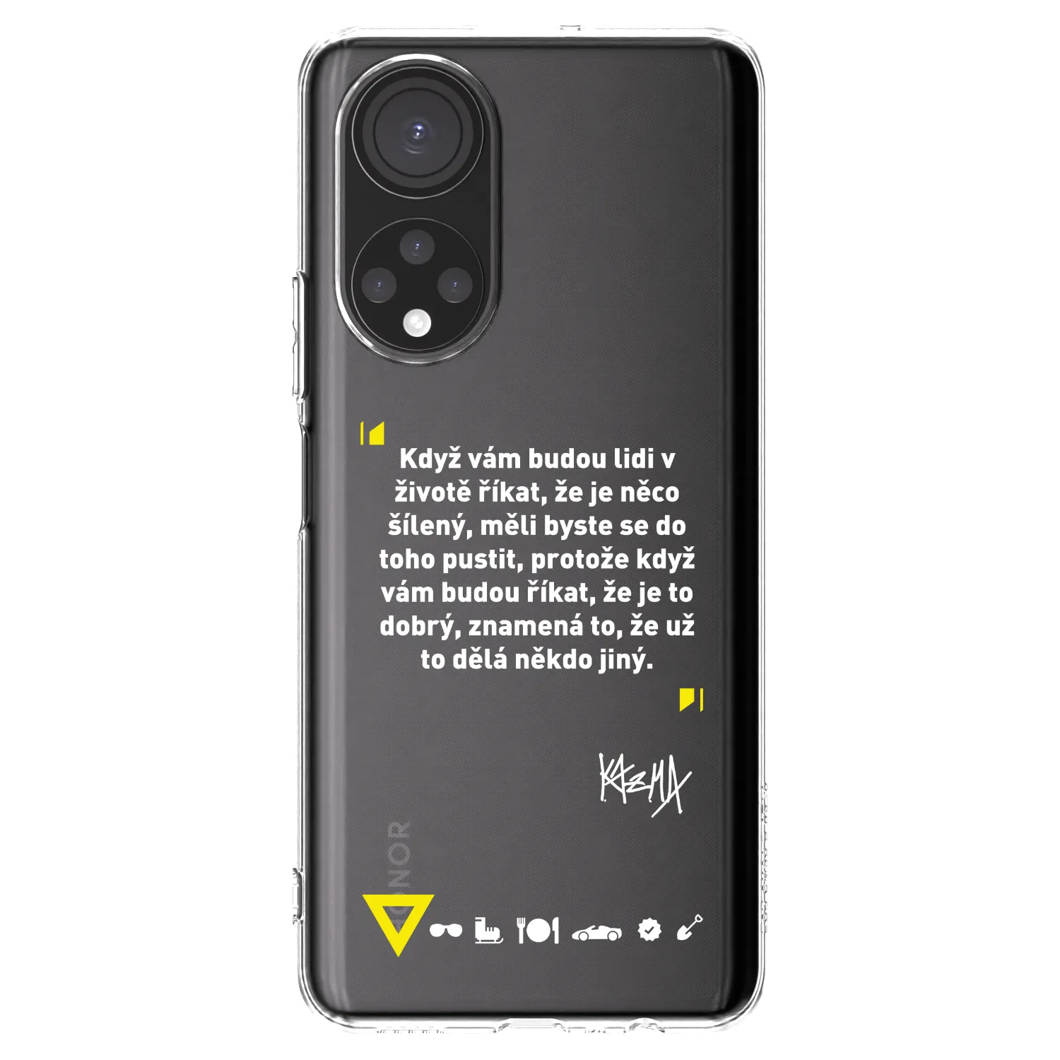Picasee silikonový průhledný obal pro Honor X7 - Kazma - MĚLI BYSTE SE DO TOHO PUSTIT
