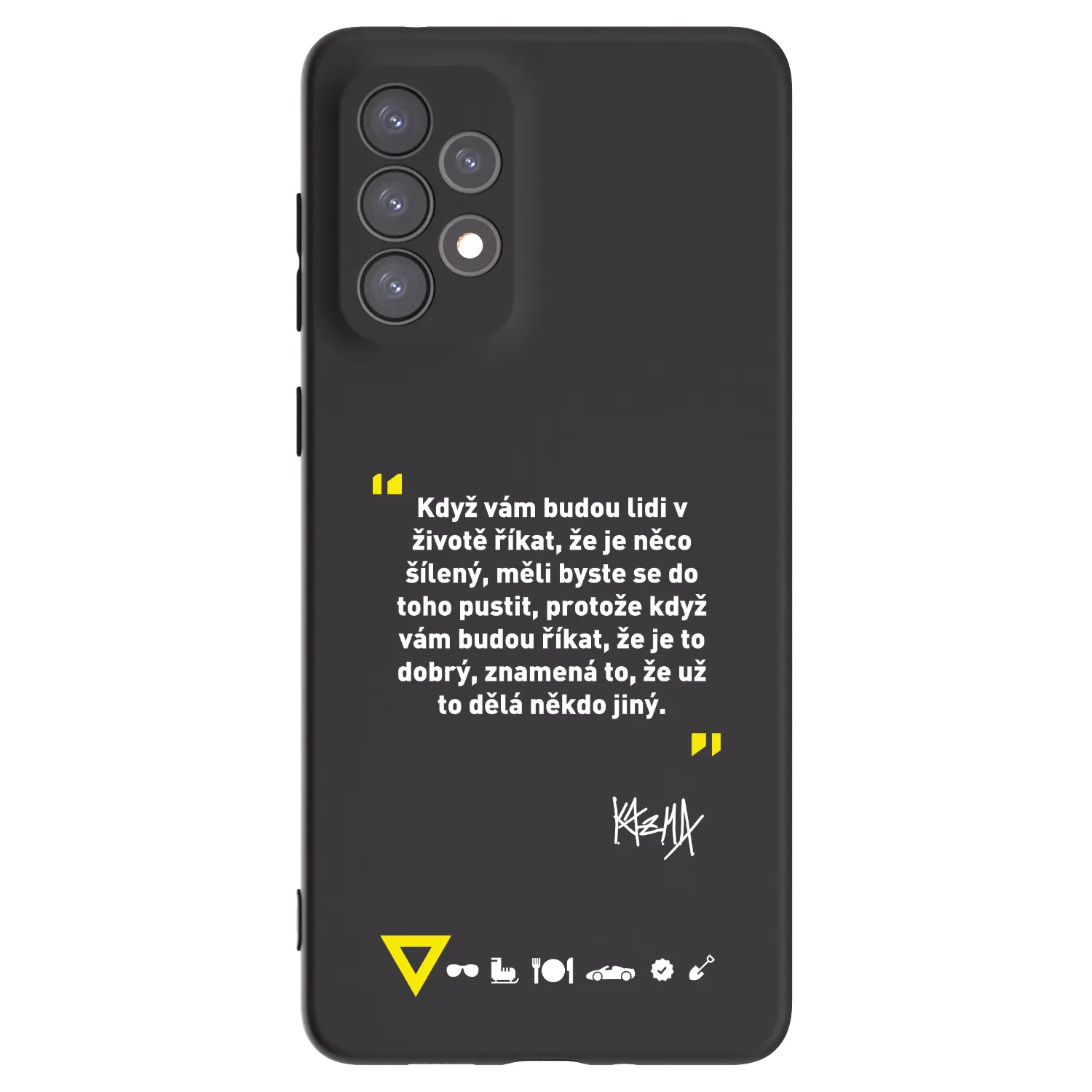 Picasee silikonový černý obal pro Samsung Galaxy A73 5G - Kazma - MĚLI BYSTE SE DO TOHO PUSTIT