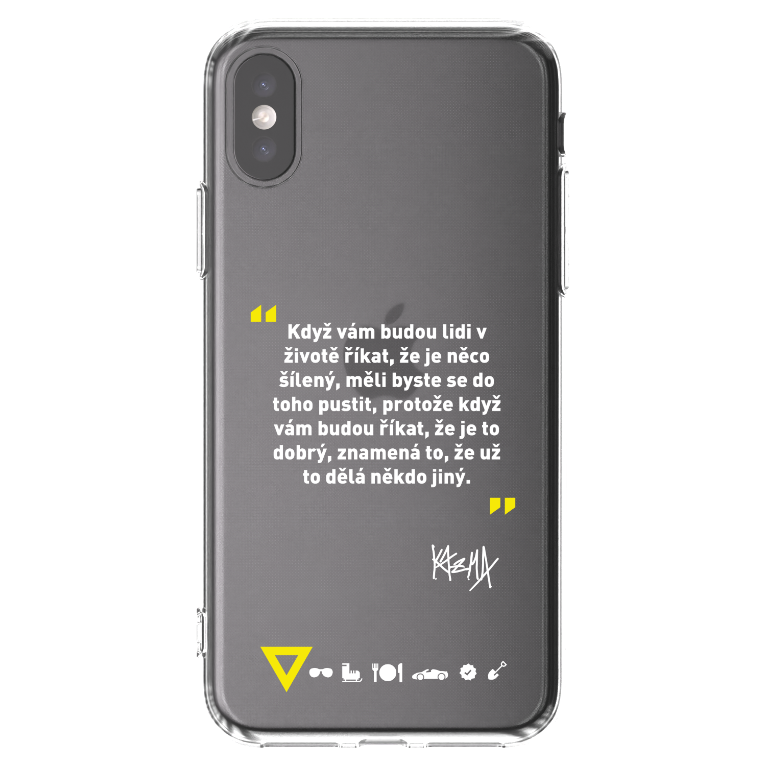 Picasee silikonový průhledný obal pro Apple iPhone X/XS - Kazma - MĚLI BYSTE SE DO TOHO PUSTIT