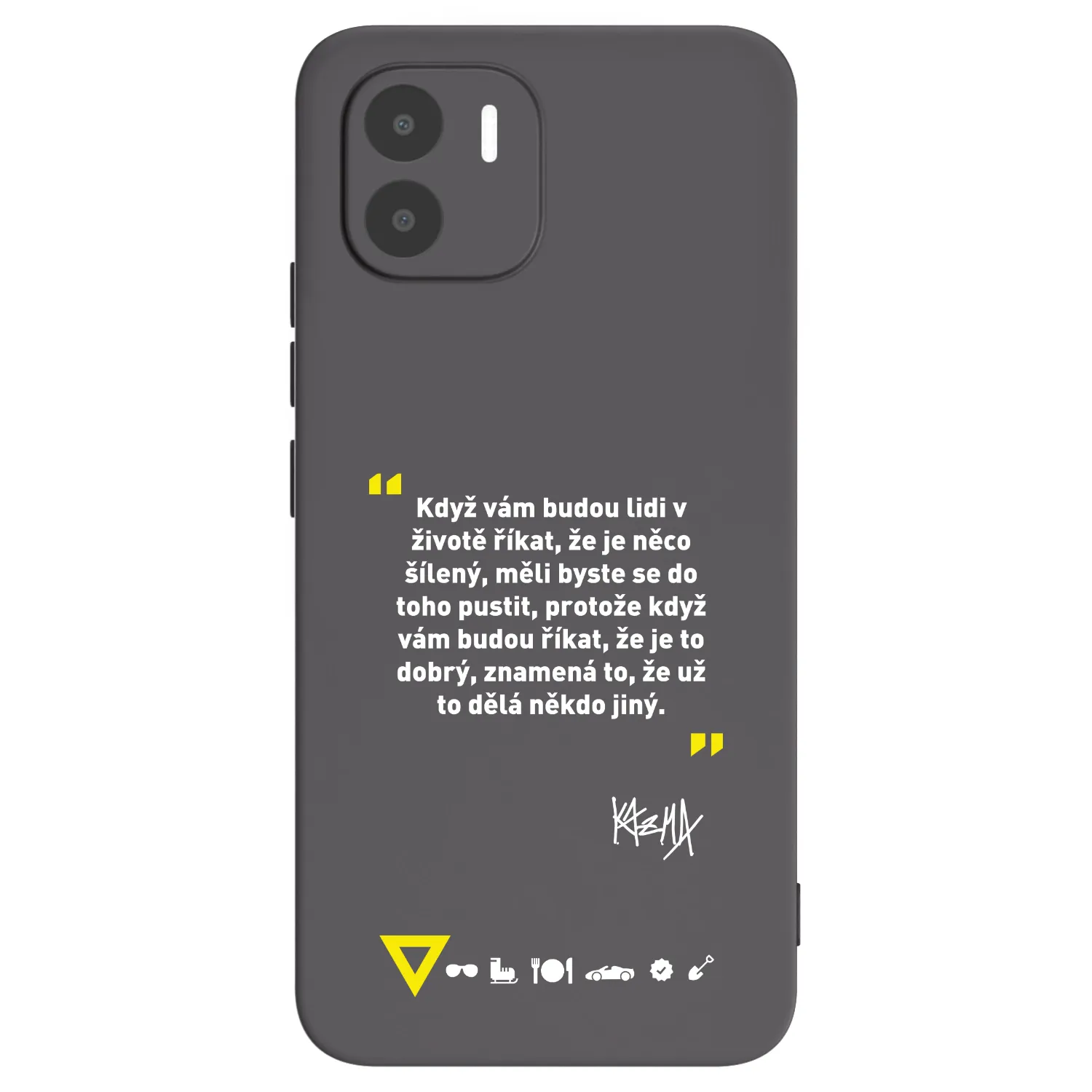 Picasee silikonový černý obal pro Xiaomi Redmi A1 - Kazma - MĚLI BYSTE SE DO TOHO PUSTIT