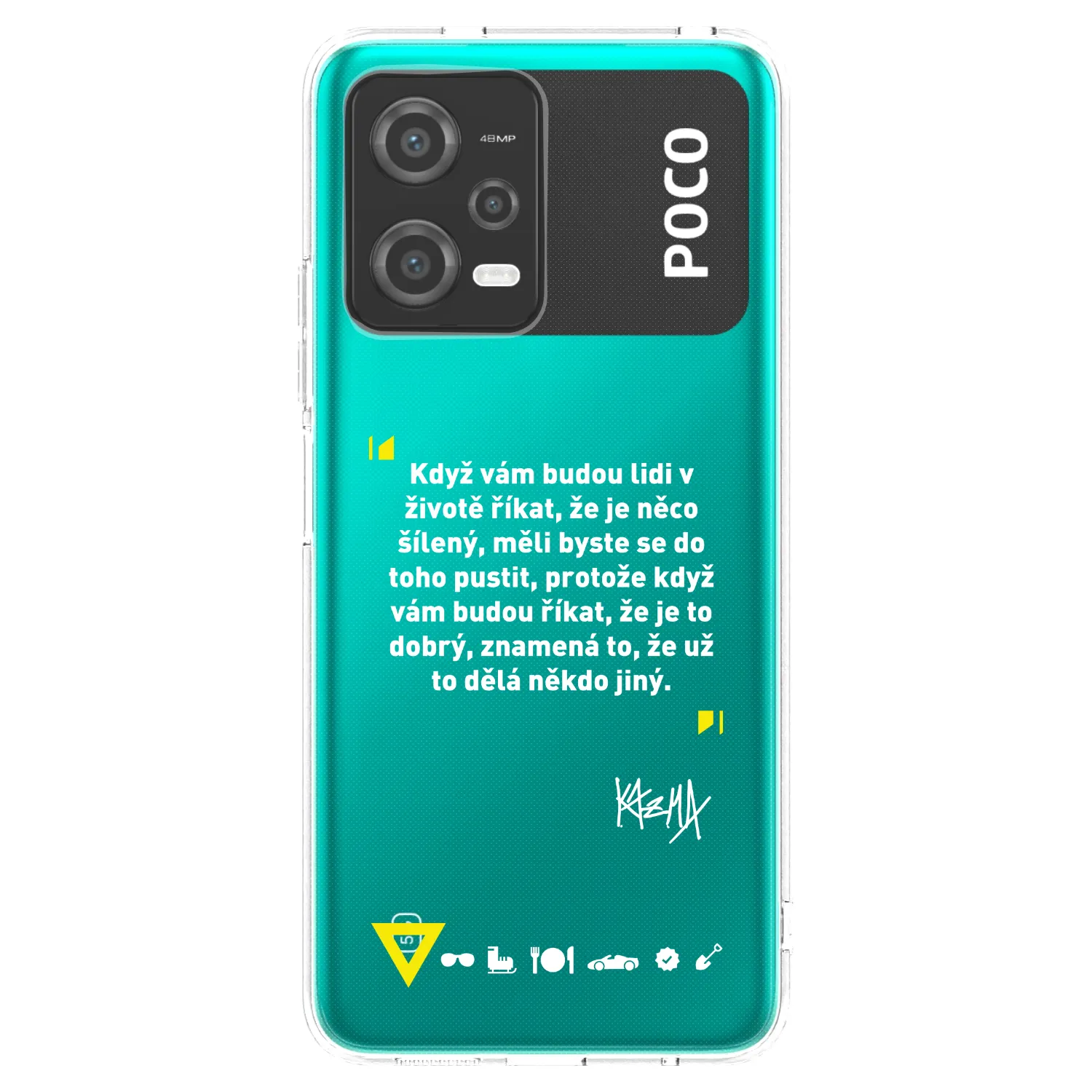 Picasee silikonový průhledný obal pro Xiaomi Poco X5 - Kazma - MĚLI BYSTE SE DO TOHO PUSTIT