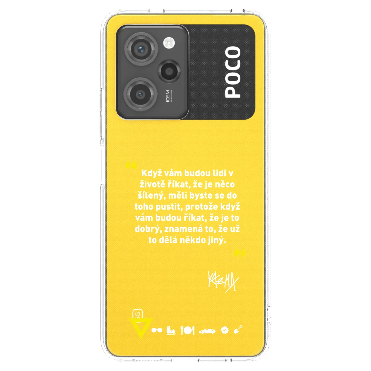 Picasee silikonový černý obal pro Xiaomi Poco X5 Pro - Kazma - MĚLI BYSTE SE DO TOHO PUSTIT