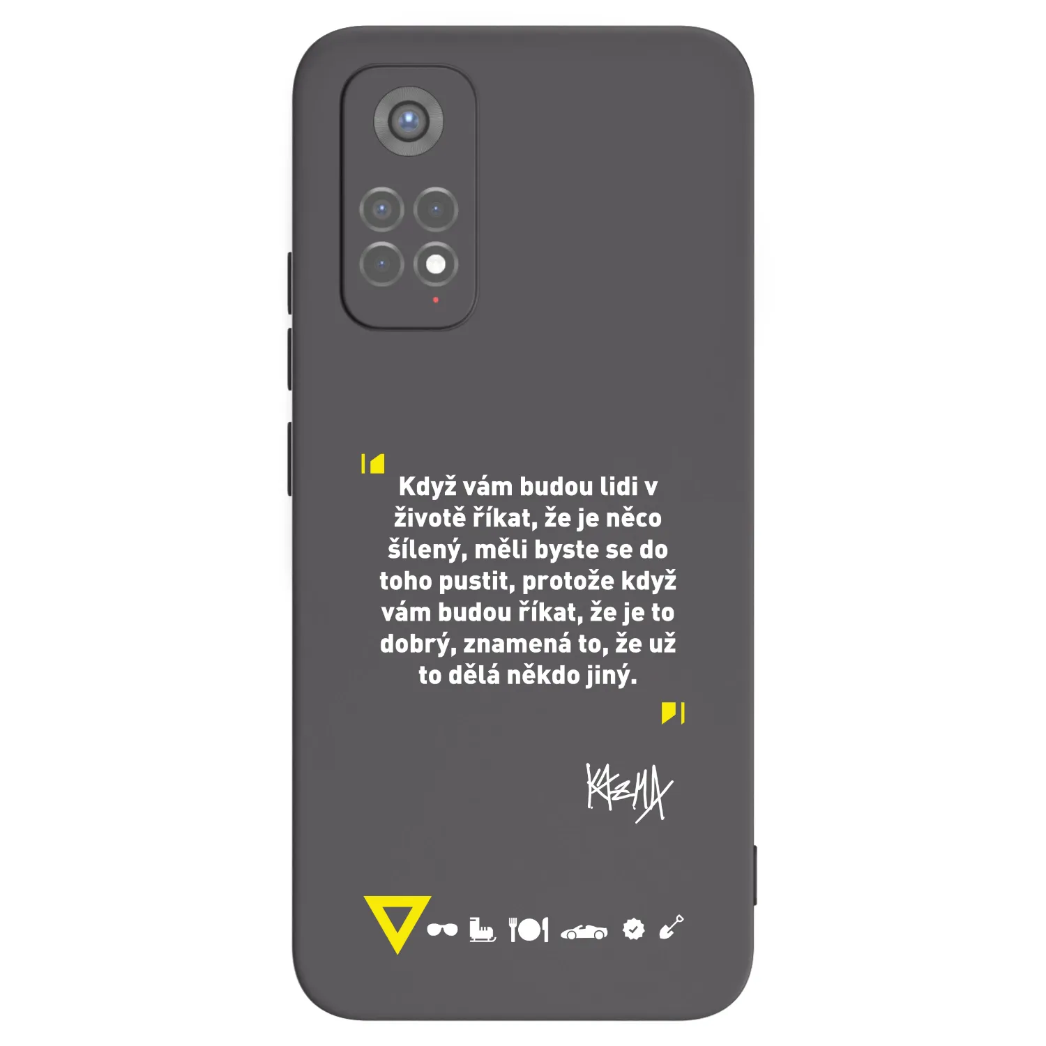 Picasee silikonový černý obal pro Xiaomi Redmi Note 11S 5G - Kazma - MĚLI BYSTE SE DO TOHO PUSTIT
