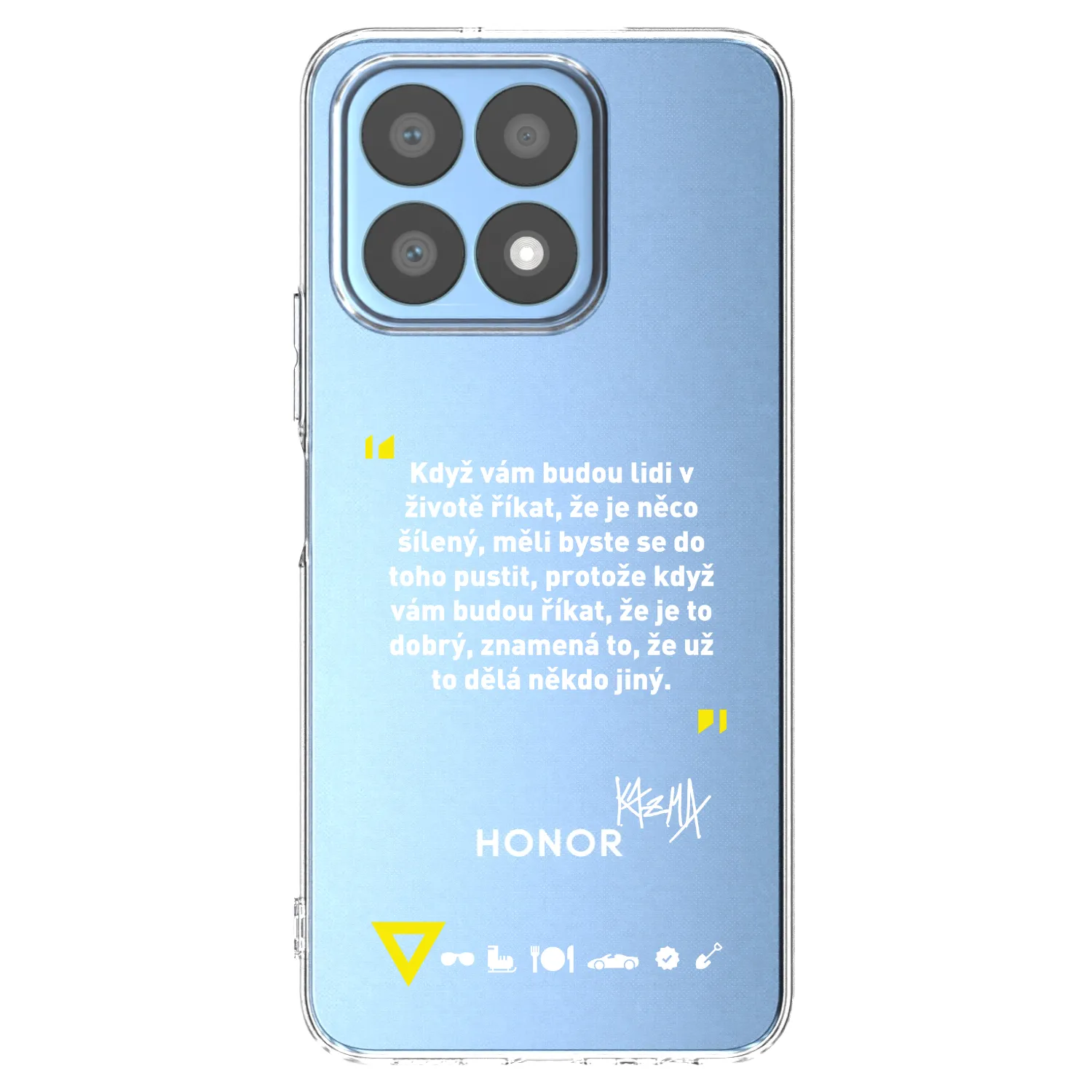 Picasee silikonový průhledný obal pro Honor X8a - Kazma - MĚLI BYSTE SE DO TOHO PUSTIT