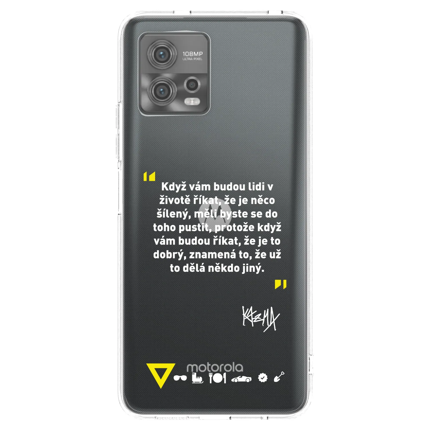Picasee silikonový průhledný obal pro Motorola Moto G72 - Kazma - MĚLI BYSTE SE DO TOHO PUSTIT