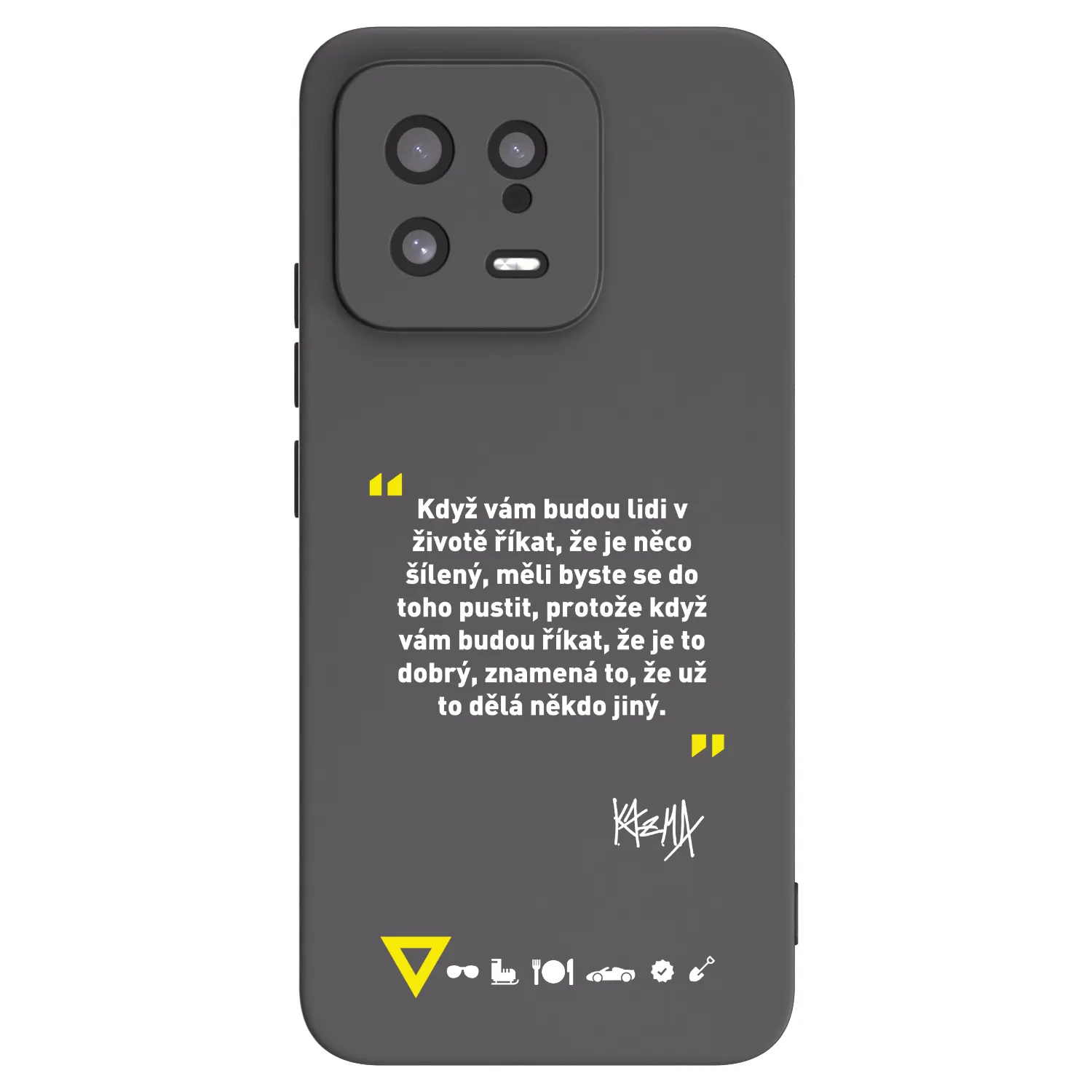 Picasee silikonový černý obal pro Xiaomi 13 - Kazma - MĚLI BYSTE SE DO TOHO PUSTIT