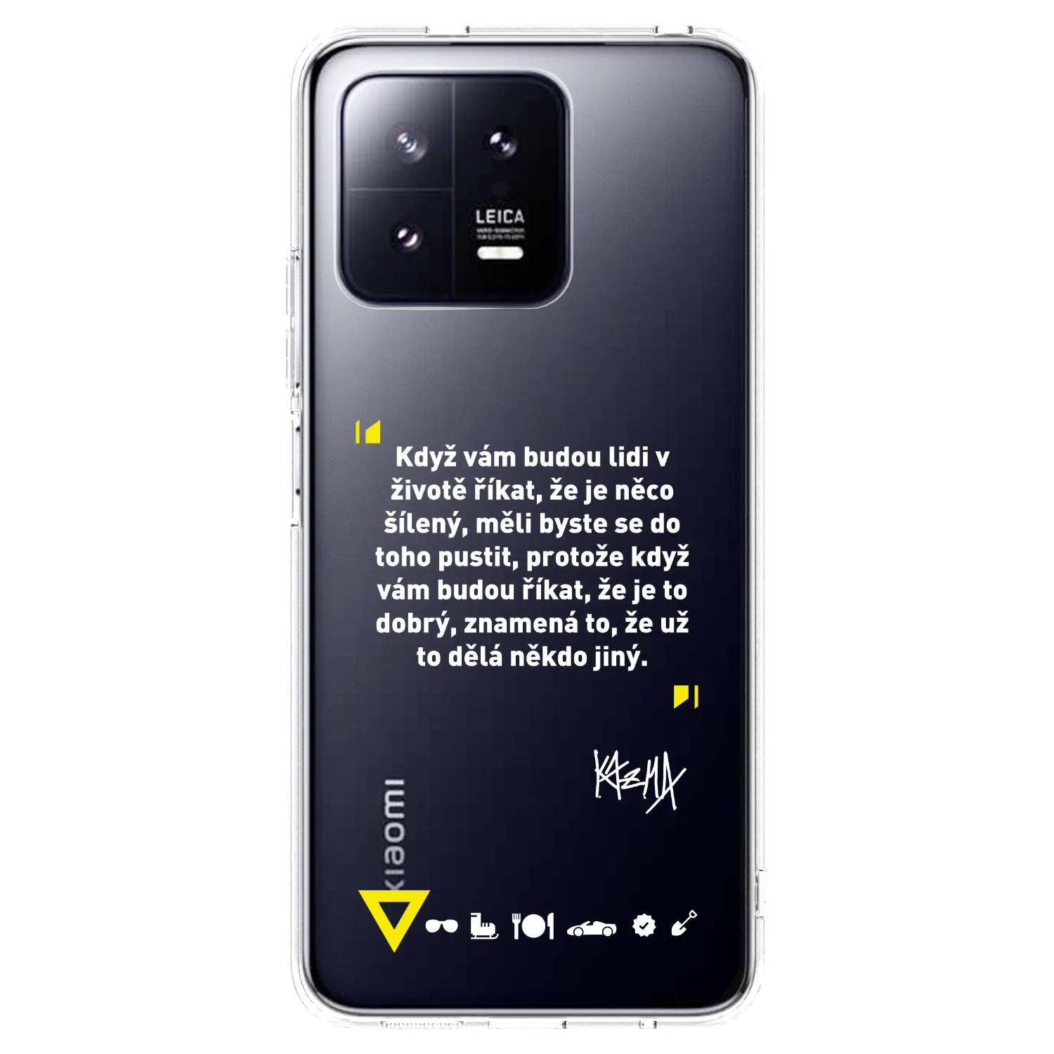 Picasee silikonový průhledný obal pro Xiaomi 13 Pro - Kazma - MĚLI BYSTE SE DO TOHO PUSTIT