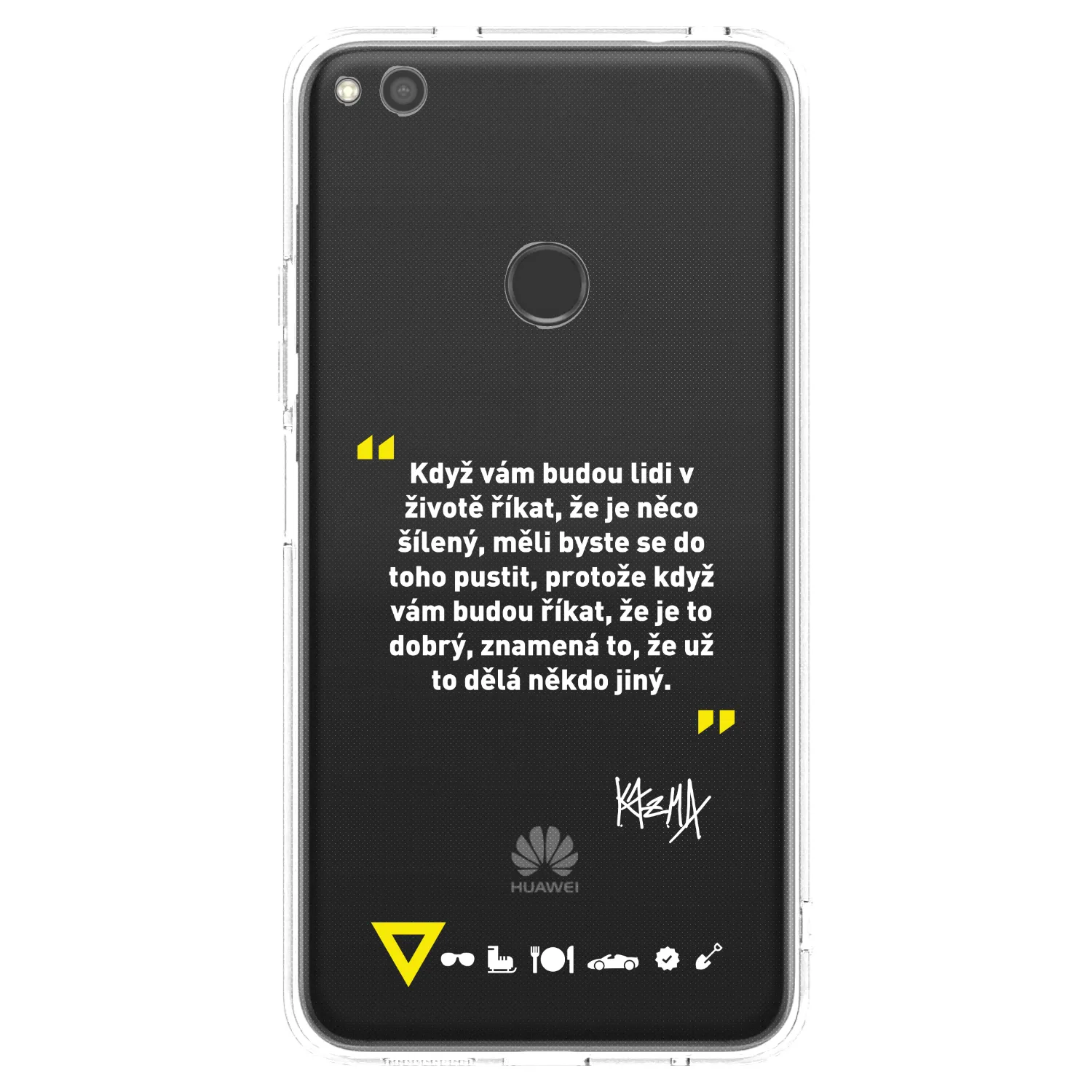 Picasee silikonový průhledný obal pro Huawei P9 Lite 2017 - Kazma - MĚLI BYSTE SE DO TOHO PUSTIT