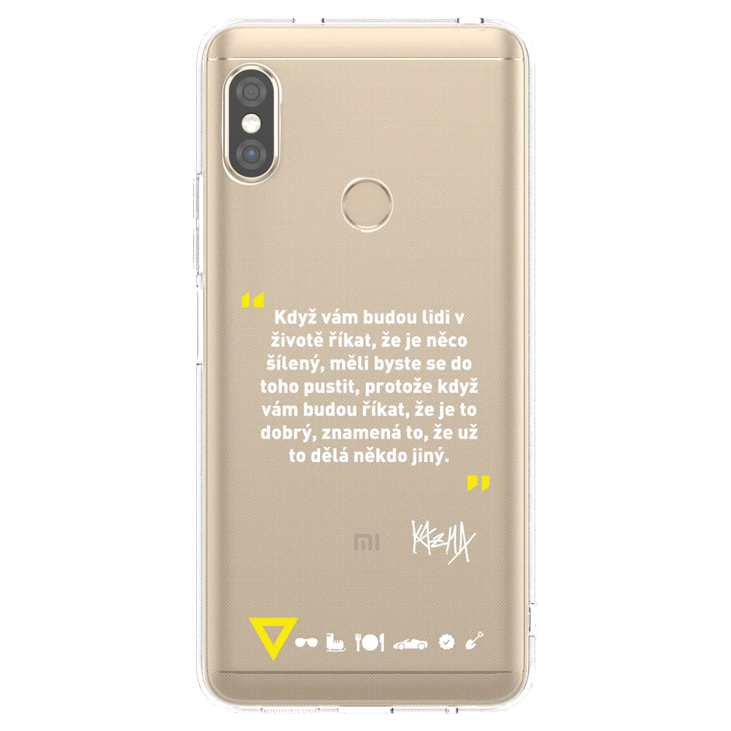 Picasee silikonový průhledný obal pro Xiaomi Redmi Note 5 Global - Kazma - MĚLI BYSTE SE DO TOHO PUSTIT