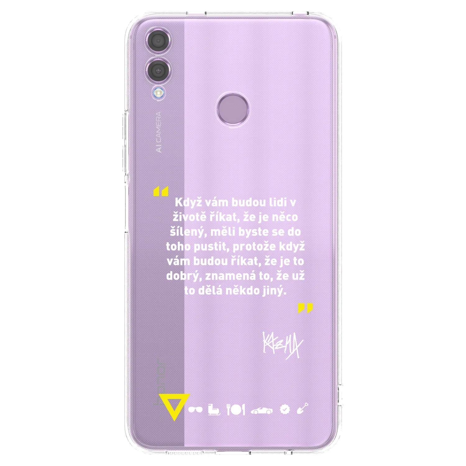 Picasee silikonový průhledný obal pro Honor 8X - Kazma - MĚLI BYSTE SE DO TOHO PUSTIT