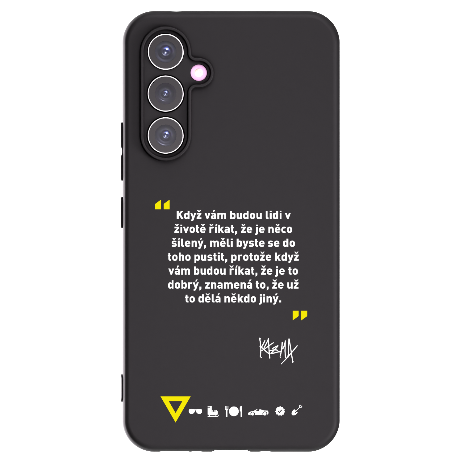 Picasee silikonový černý obal pro Samsung Galaxy A54 5G A546B - Kazma - MĚLI BYSTE SE DO TOHO PUSTIT