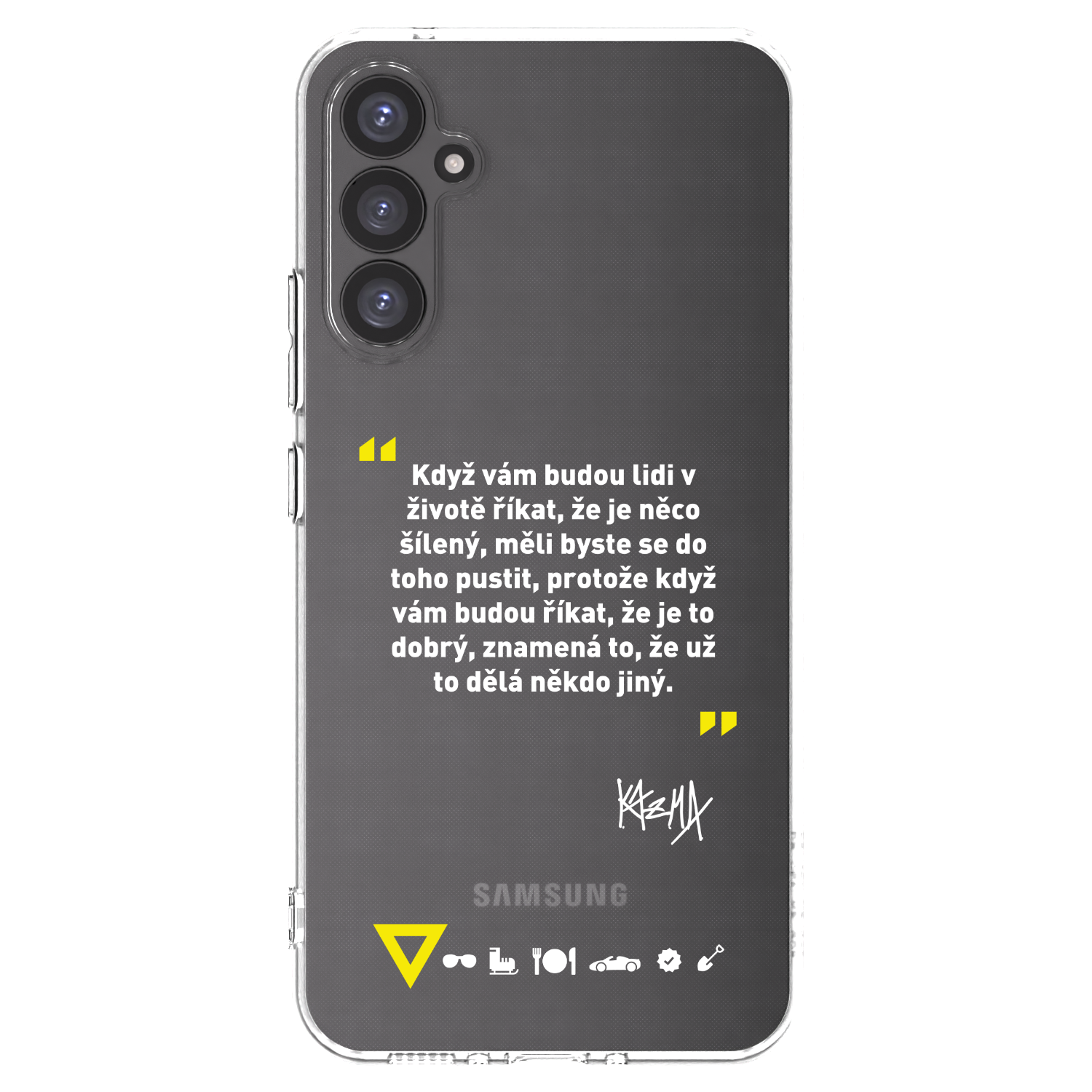 Picasee silikonový průhledný obal pro Samsung Galaxy A34 5G A346B - Kazma - MĚLI BYSTE SE DO TOHO PUSTIT