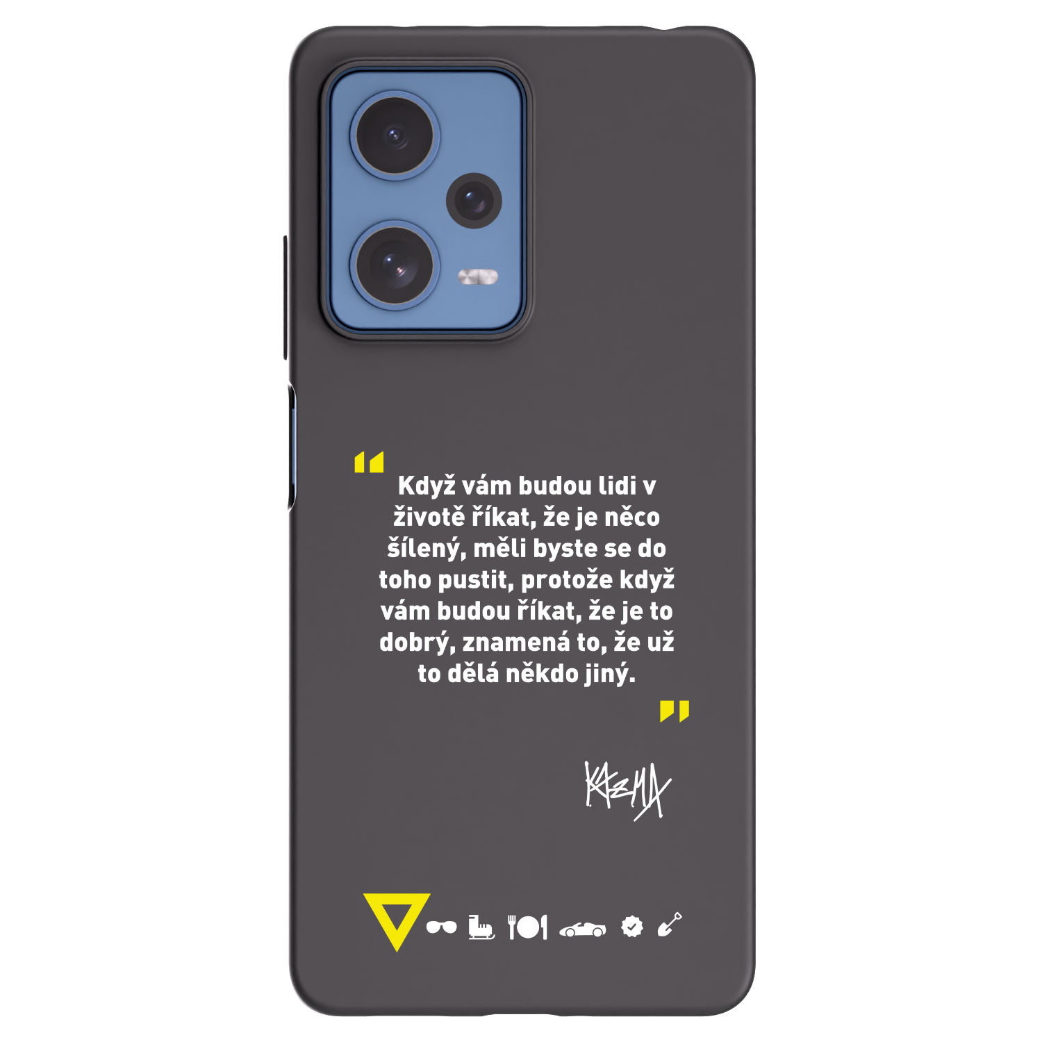 Picasee silikonový černý obal pro Xiaomi Redmi Note 12 Pro 5G - Kazma - MĚLI BYSTE SE DO TOHO PUSTIT
