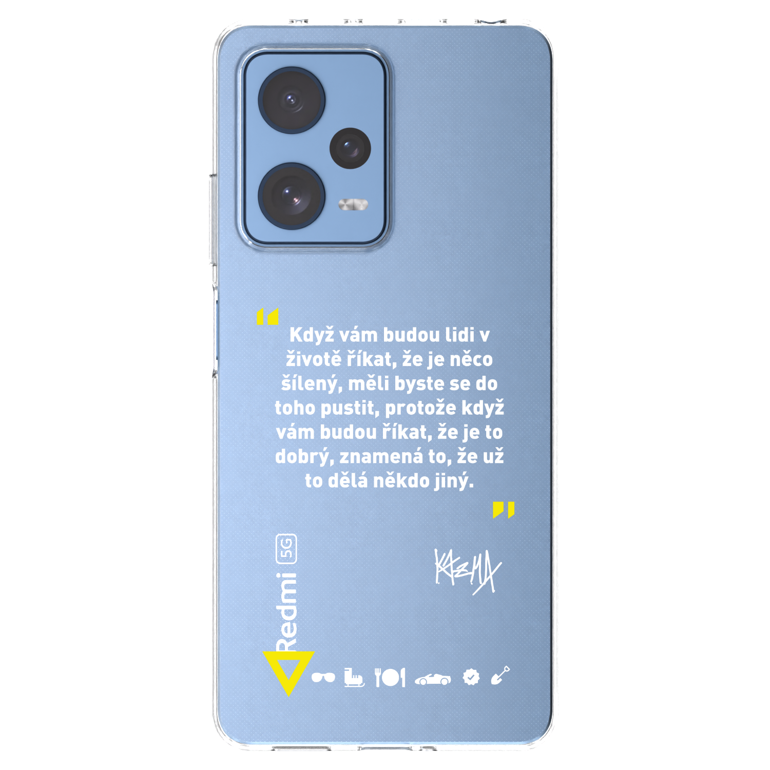 Picasee silikonový průhledný obal pro Xiaomi Redmi Note 12 Pro 5G - Kazma - MĚLI BYSTE SE DO TOHO PUSTIT
