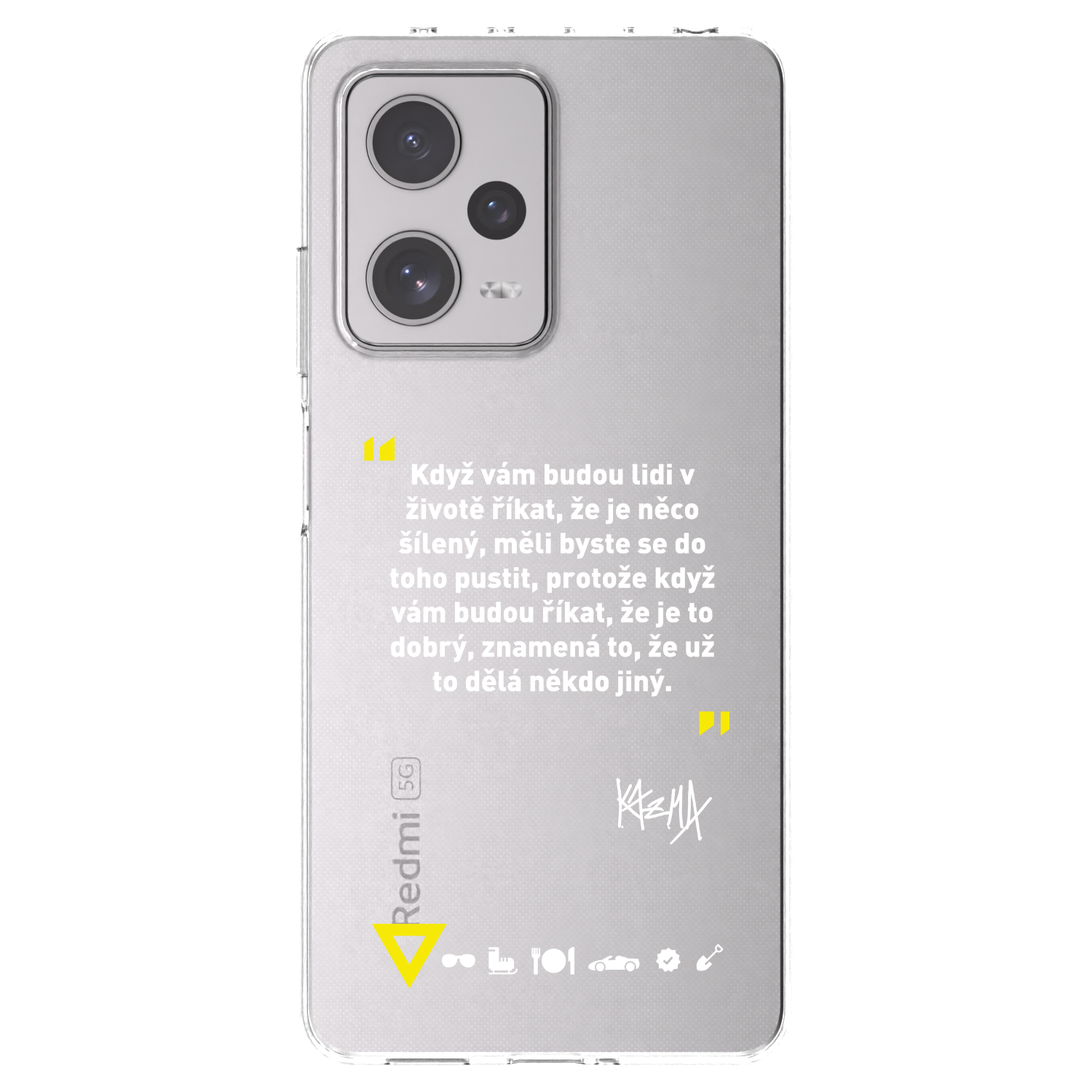 Picasee silikonový průhledný obal pro Xiaomi Redmi Note 12 Pro+ 5G - Kazma - MĚLI BYSTE SE DO TOHO PUSTIT