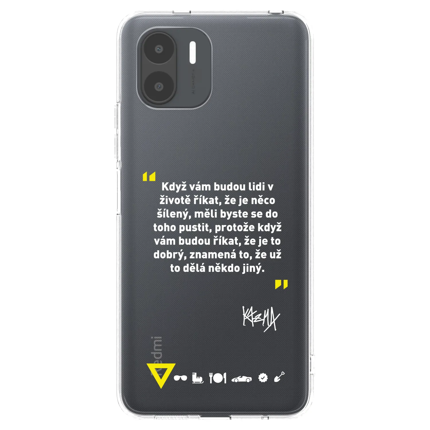 Picasee silikonový průhledný obal pro Xiaomi Redmi A2 - Kazma - MĚLI BYSTE SE DO TOHO PUSTIT