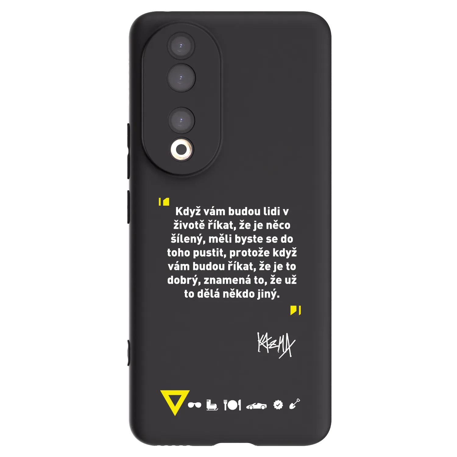 Picasee silikonový černý obal pro Honor 90 5G - Kazma - MĚLI BYSTE SE DO TOHO PUSTIT