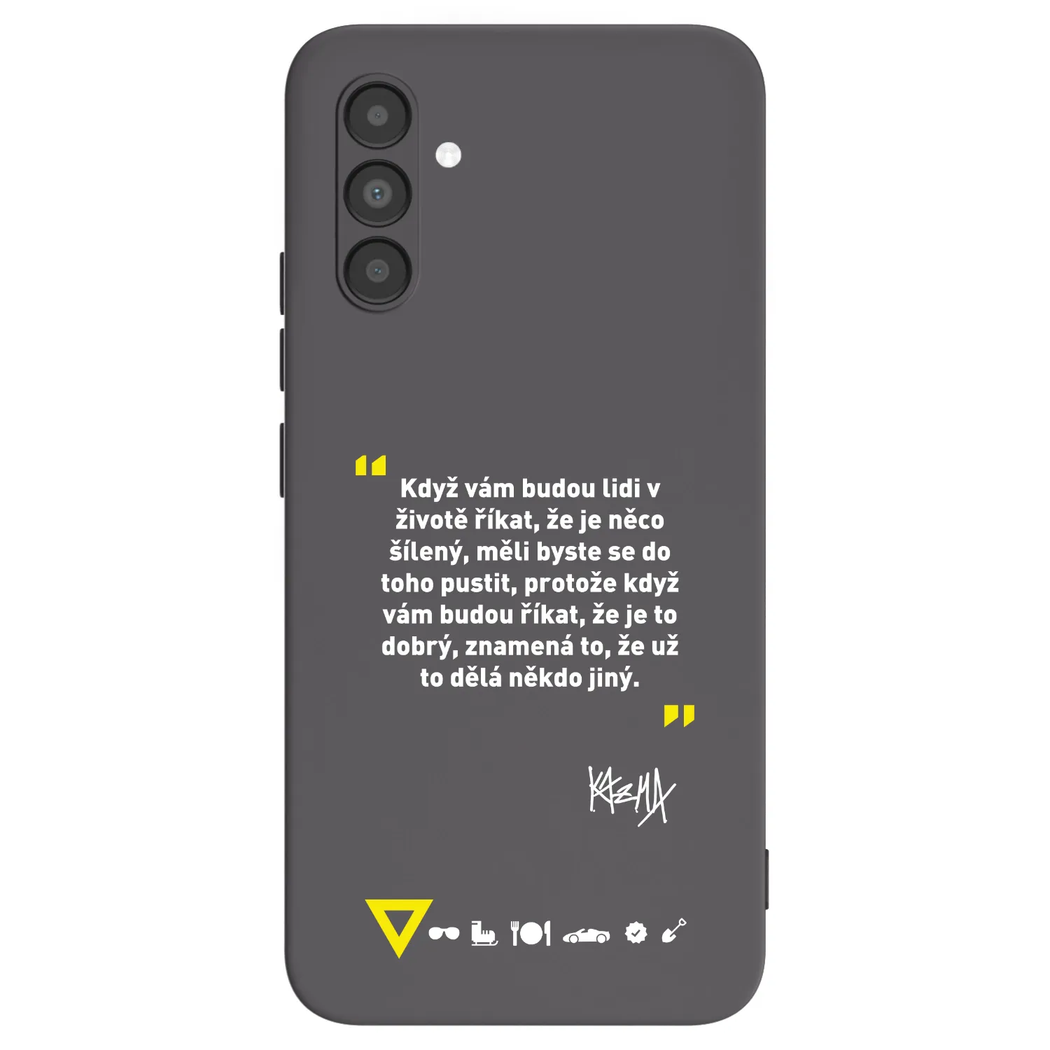 Picasee silikonový černý obal pro Samsung Galaxy A04s A047F - Kazma - MĚLI BYSTE SE DO TOHO PUSTIT