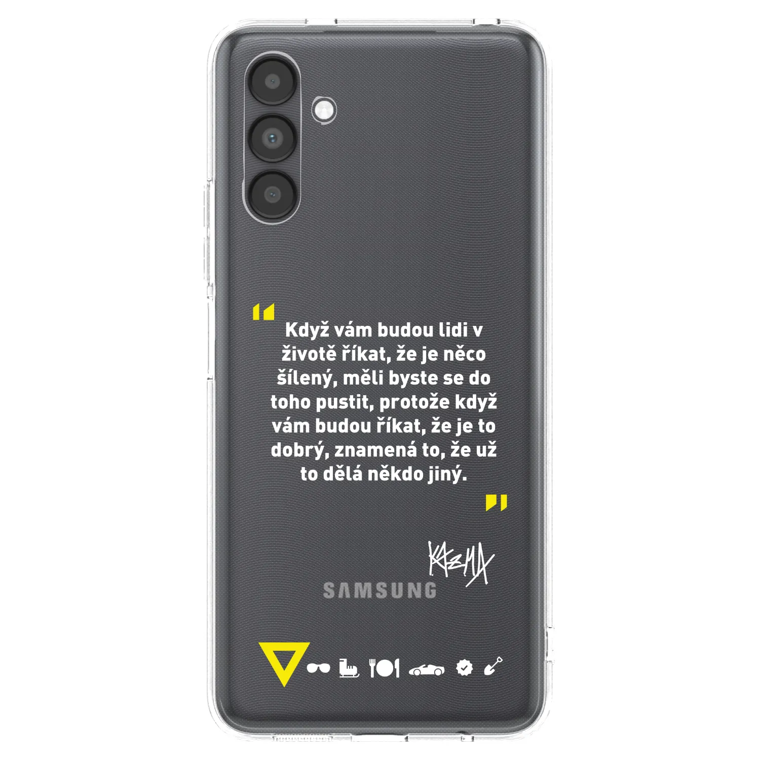 Picasee silikonový průhledný obal pro Samsung Galaxy A04s A047F - Kazma - MĚLI BYSTE SE DO TOHO PUSTIT