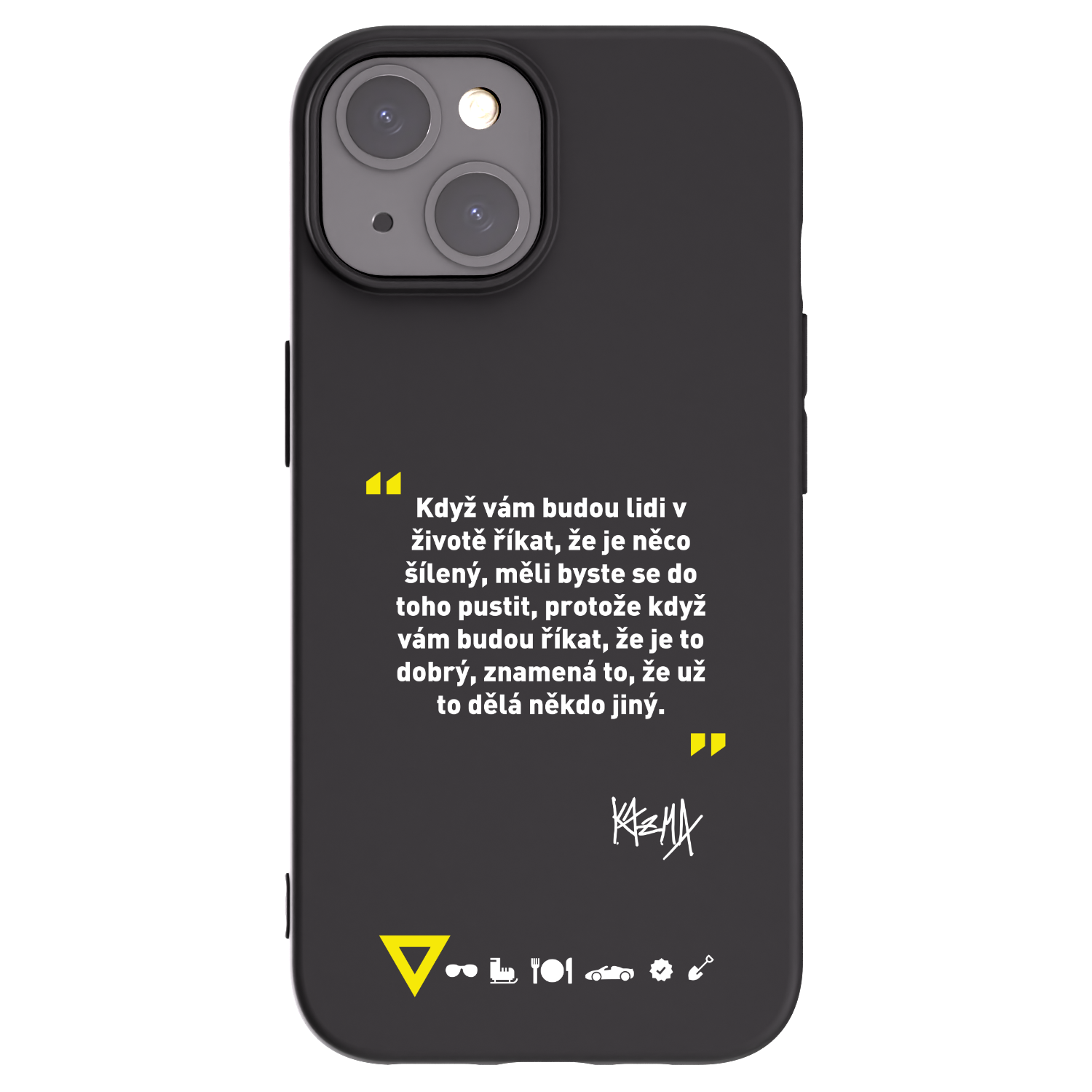 Picasee silikonový černý obal pro Apple iPhone 15 - Kazma - MĚLI BYSTE SE DO TOHO PUSTIT