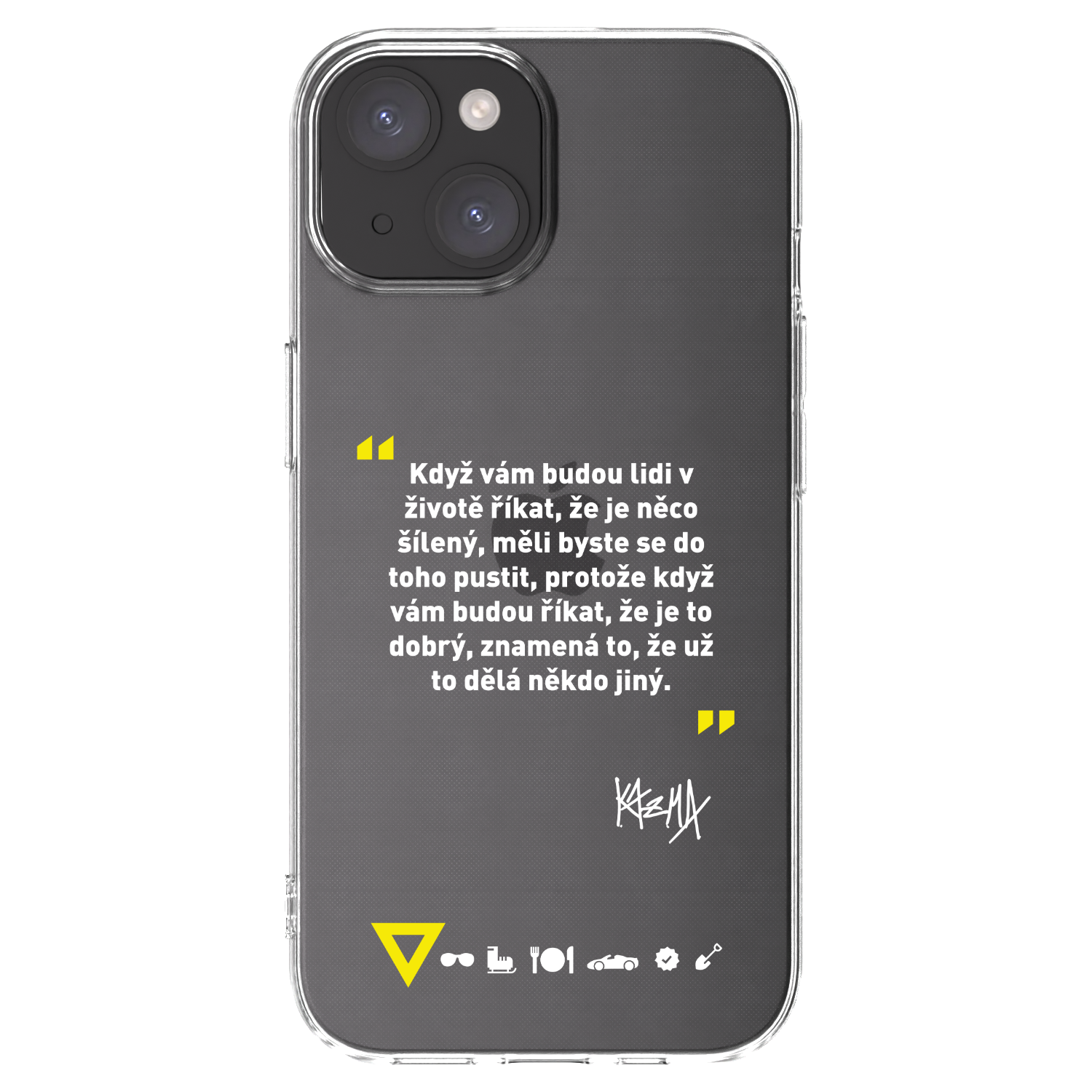 Picasee silikonový průhledný obal pro Apple iPhone 15 - Kazma - MĚLI BYSTE SE DO TOHO PUSTIT