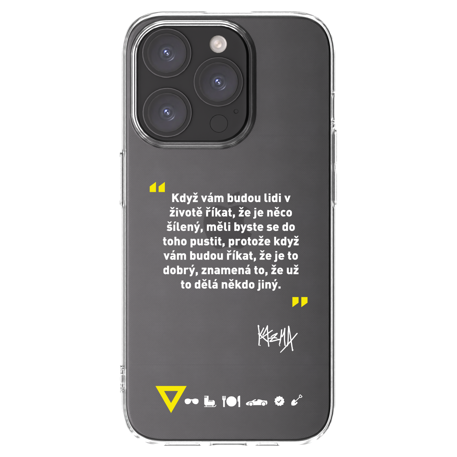 Picasee silikonový průhledný obal pro Apple iPhone 15 Pro - Kazma - MĚLI BYSTE SE DO TOHO PUSTIT