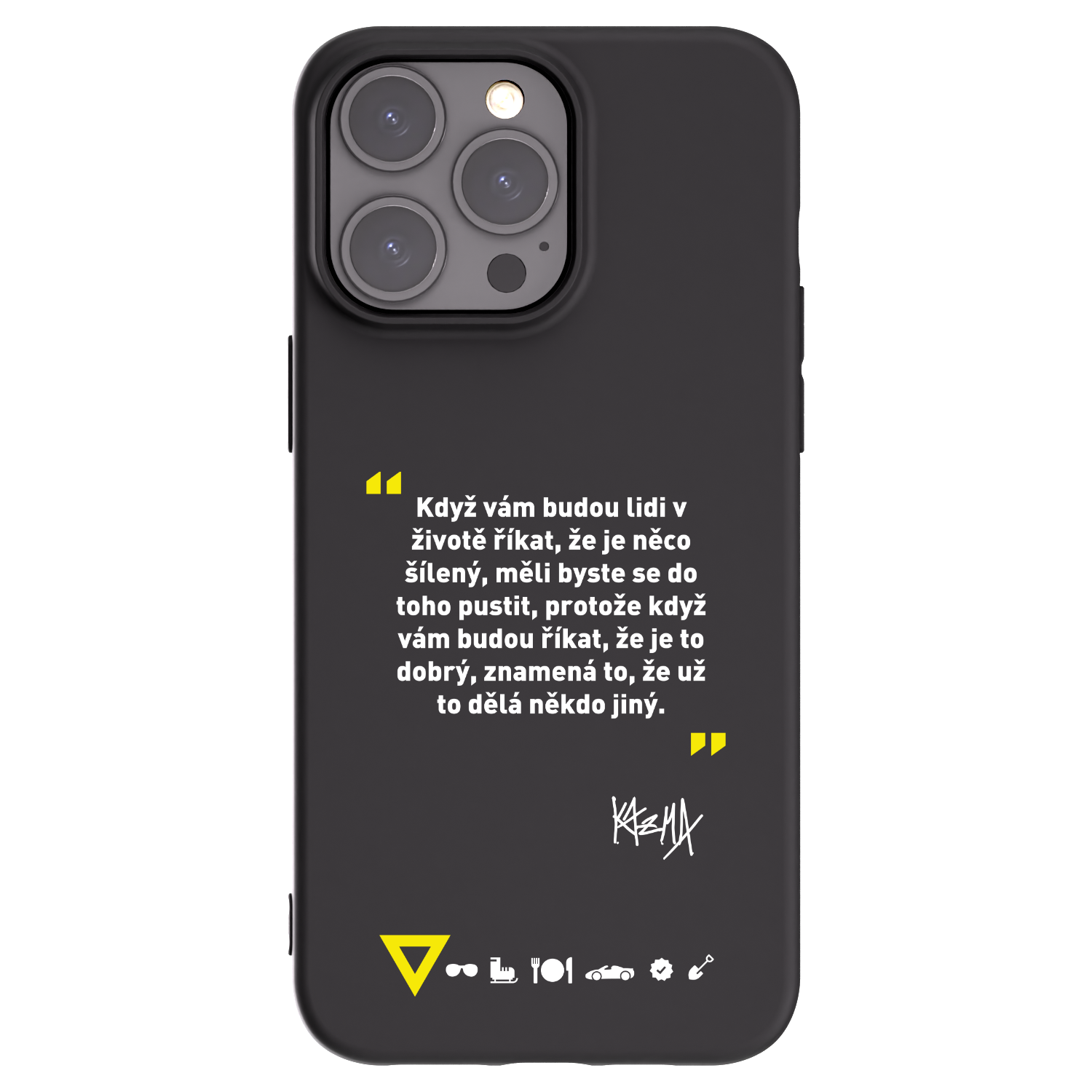 Picasee silikonový černý obal pro Apple iPhone 15 Pro Max - Kazma - MĚLI BYSTE SE DO TOHO PUSTIT