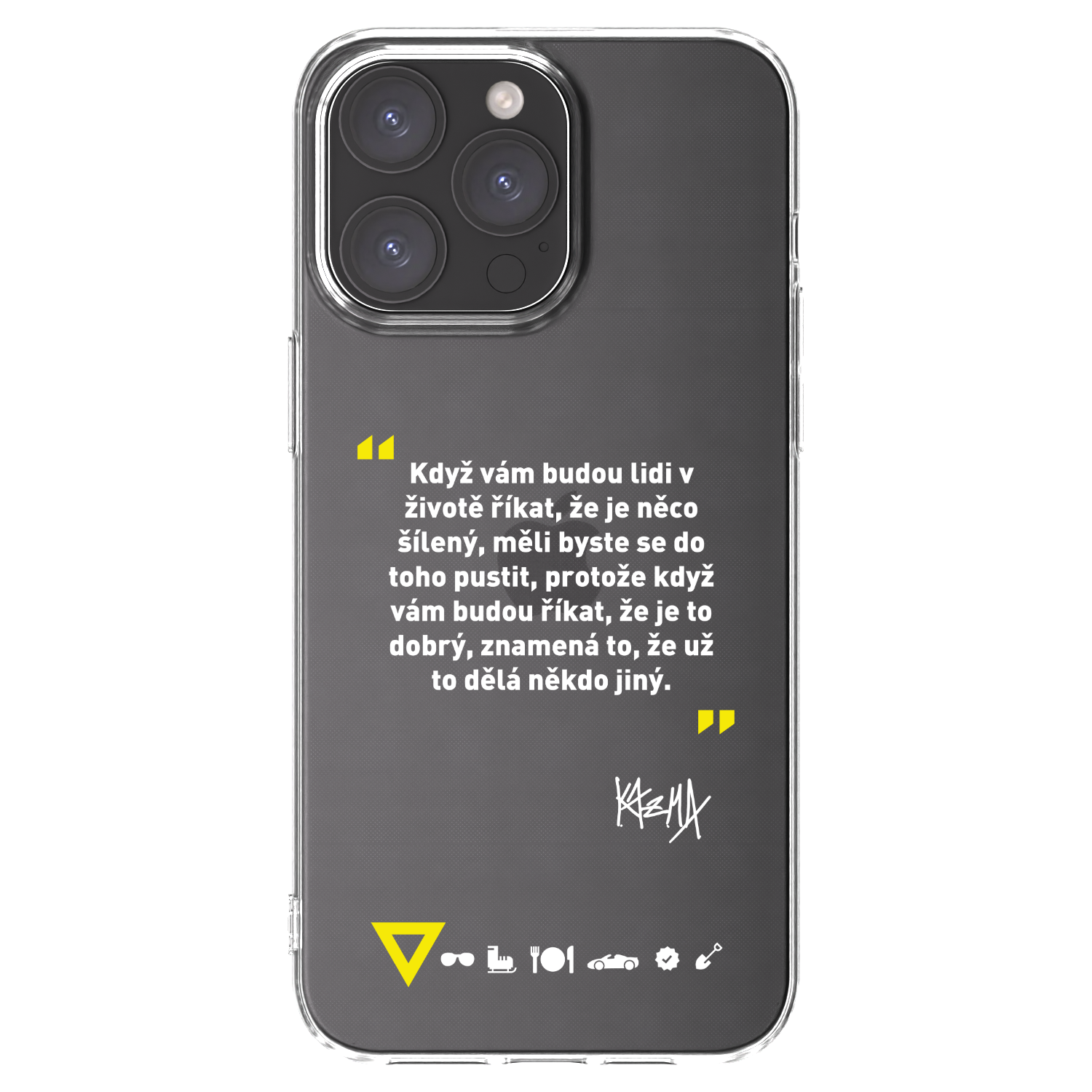 Picasee silikonový průhledný obal pro Apple iPhone 15 Pro Max - Kazma - MĚLI BYSTE SE DO TOHO PUSTIT
