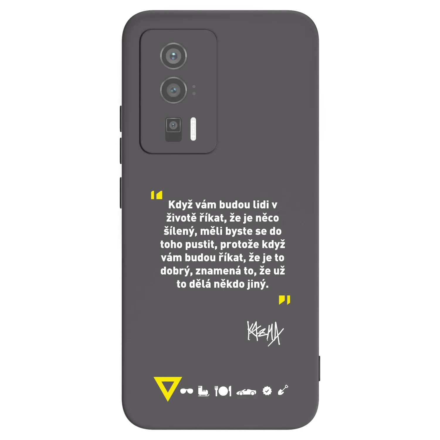 Picasee silikonový černý obal pro Xiaomi Poco F5 Pro 5G - Kazma - MĚLI BYSTE SE DO TOHO PUSTIT