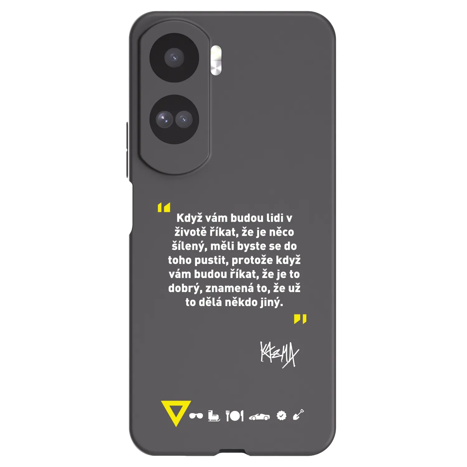 Picasee silikonový černý obal pro Honor 90 Lite 5G - Kazma - MĚLI BYSTE SE DO TOHO PUSTIT
