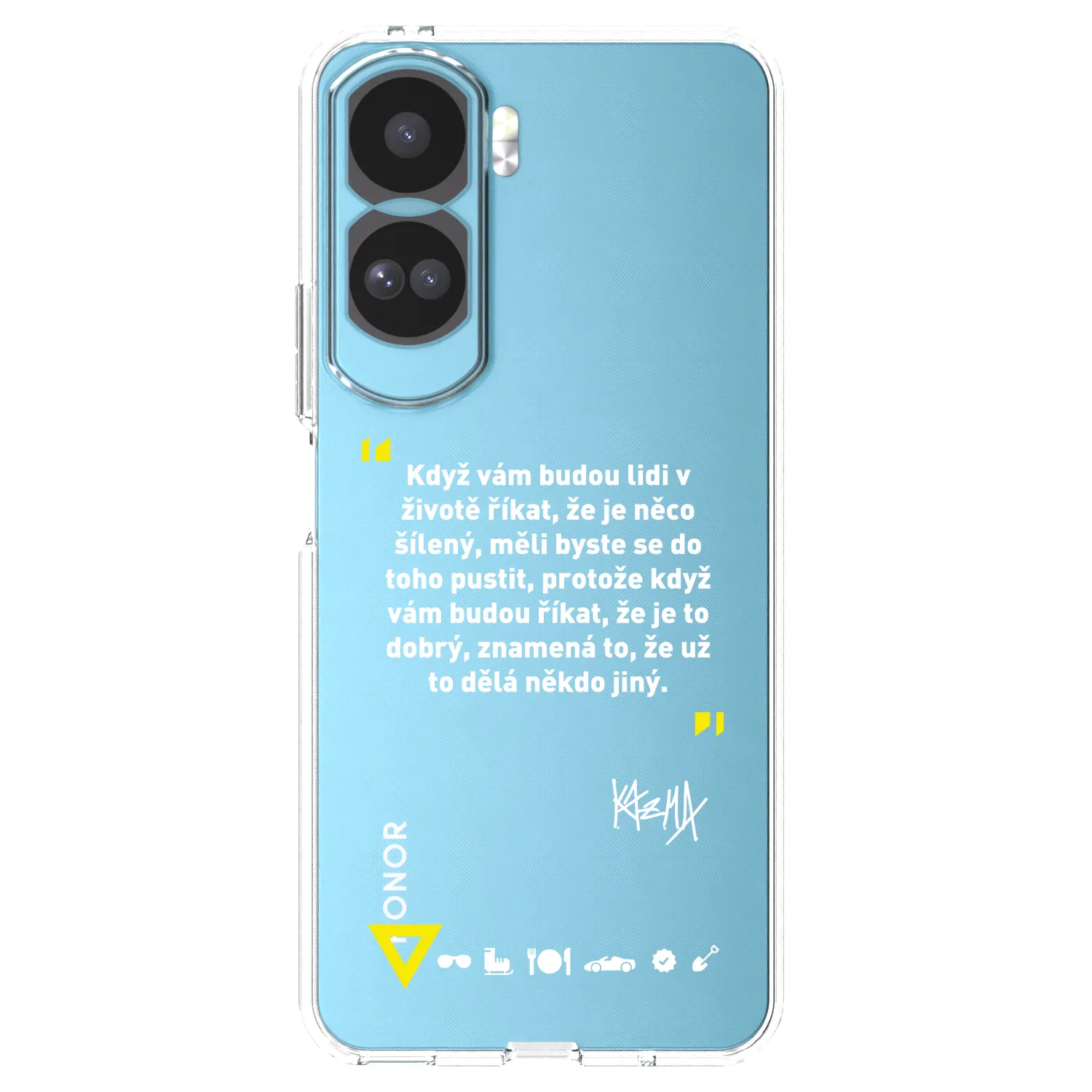 Picasee silikonový průhledný obal pro Honor 90 Lite 5G - Kazma - MĚLI BYSTE SE DO TOHO PUSTIT