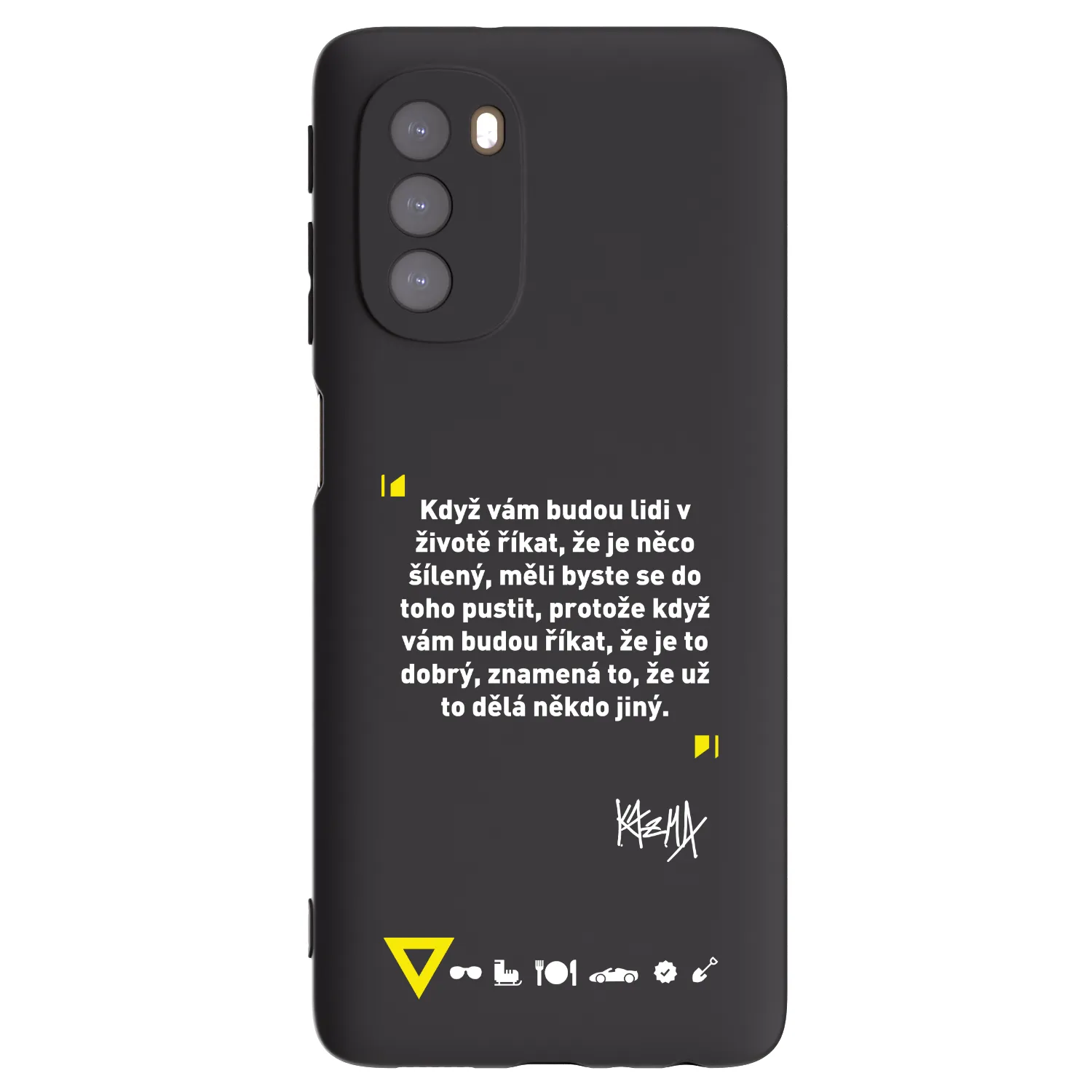 Picasee silikonový černý obal pro Motorola Moto G51 - Kazma - MĚLI BYSTE SE DO TOHO PUSTIT