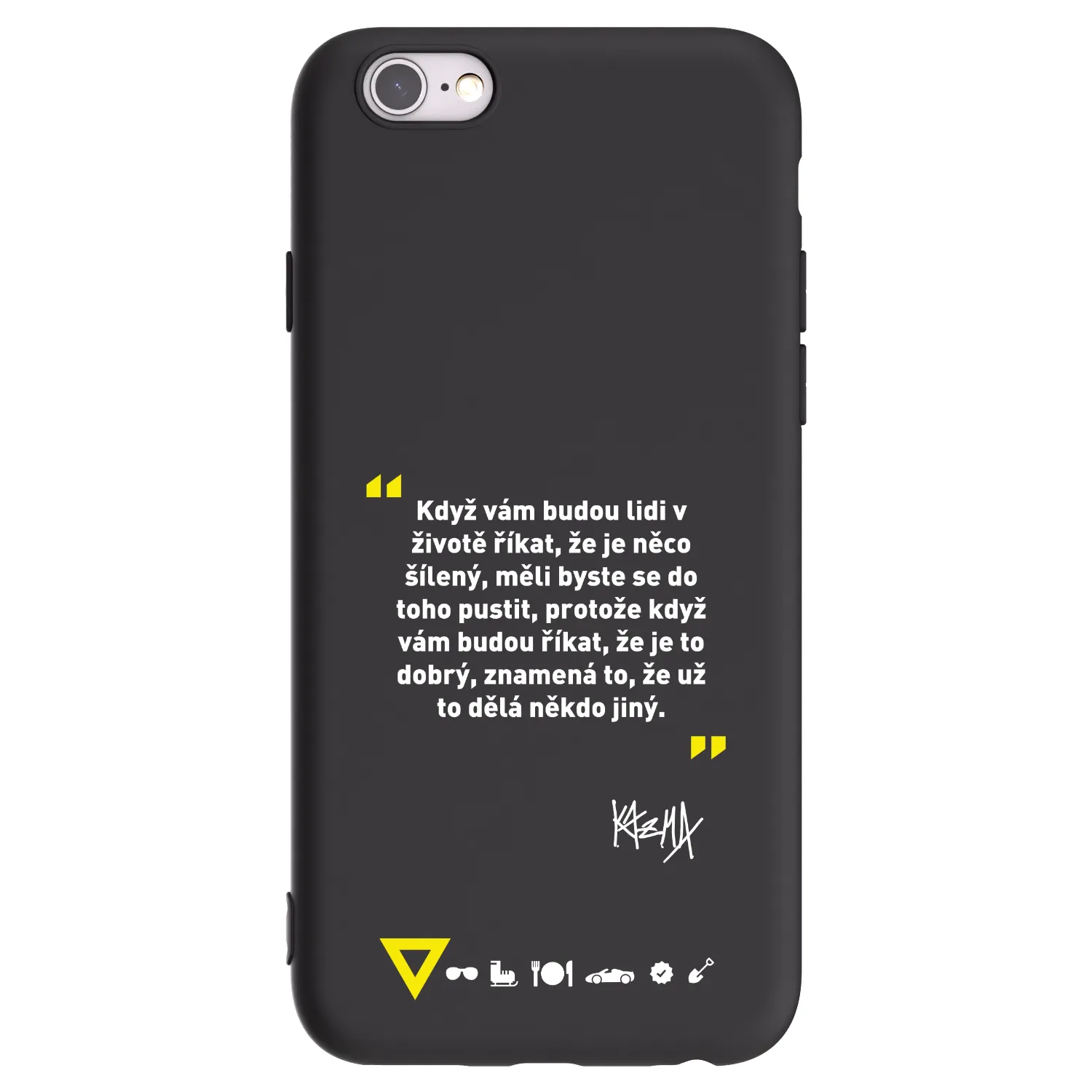Picasee silikonový černý obal pro Apple iPhone 6/6S - Kazma - MĚLI BYSTE SE DO TOHO PUSTIT