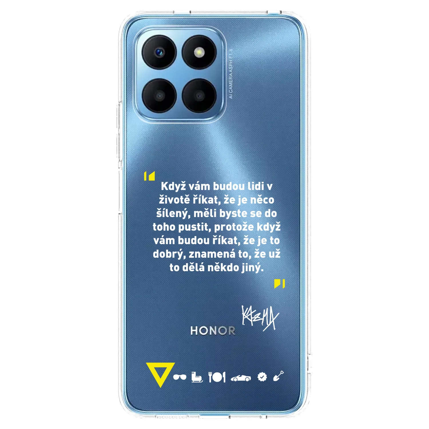 Picasee silikonový průhledný obal pro Honor 70 Lite - Kazma - MĚLI BYSTE SE DO TOHO PUSTIT