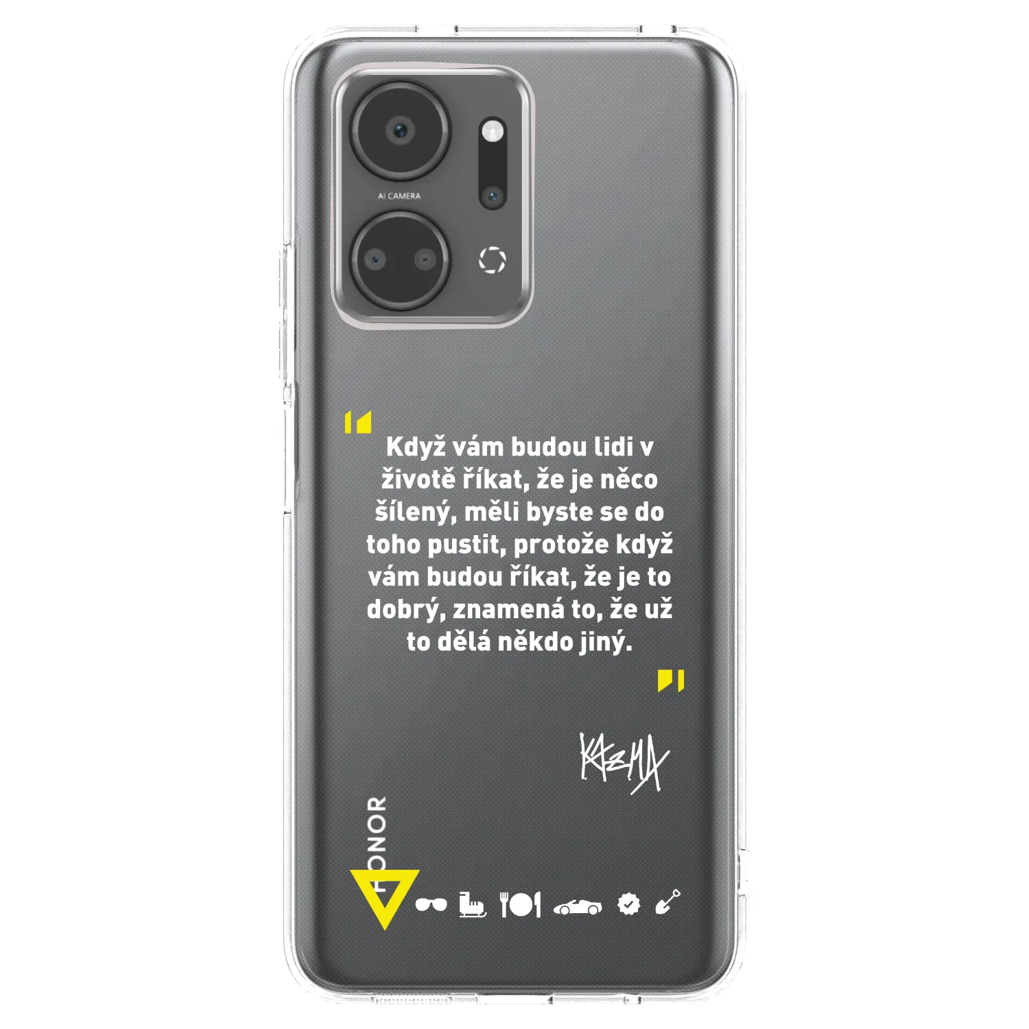 Picasee silikonový průhledný obal pro Honor X7a - Kazma - MĚLI BYSTE SE DO TOHO PUSTIT