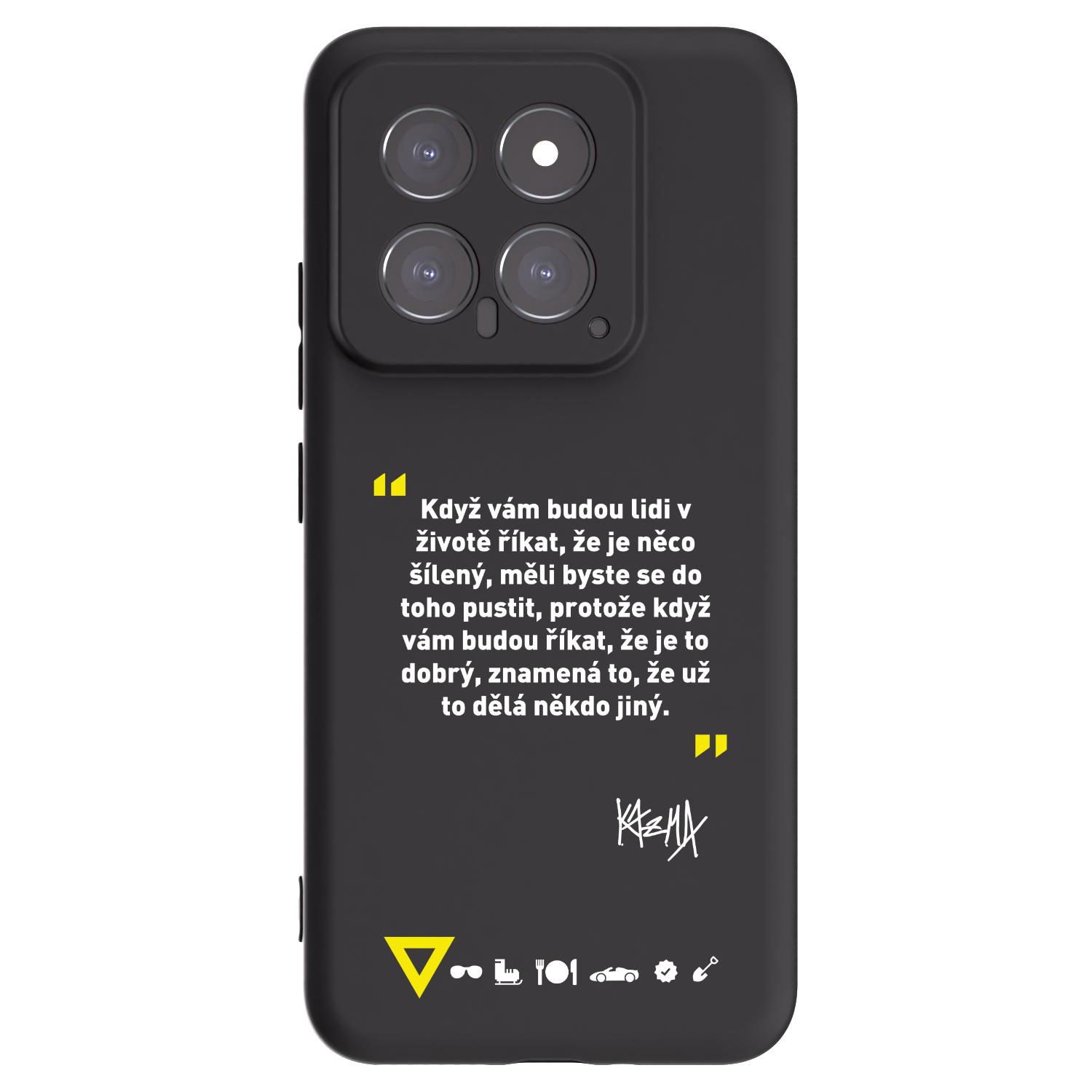 Picasee silikonový černý obal pro Xiaomi 14 - Kazma - MĚLI BYSTE SE DO TOHO PUSTIT
