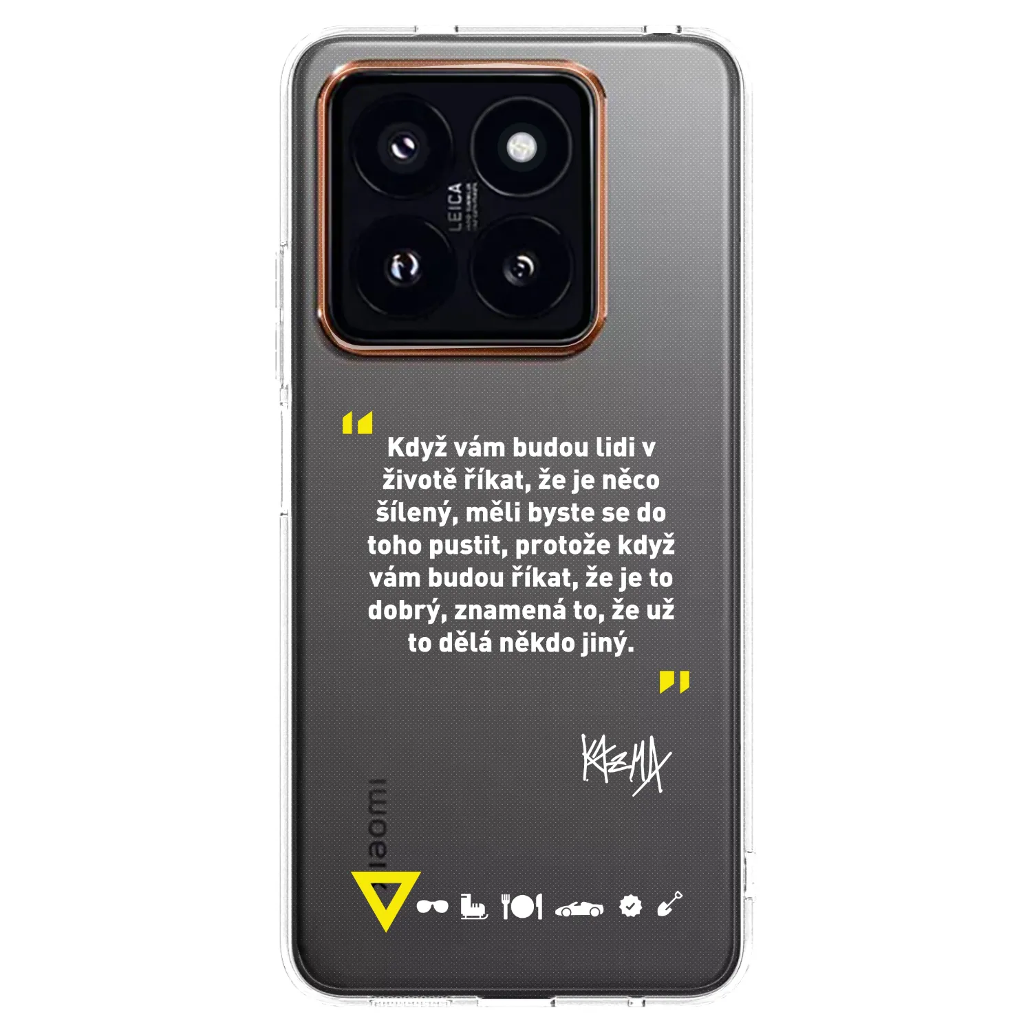 Picasee silikonový průhledný obal pro Xiaomi 14 Pro - Kazma - MĚLI BYSTE SE DO TOHO PUSTIT
