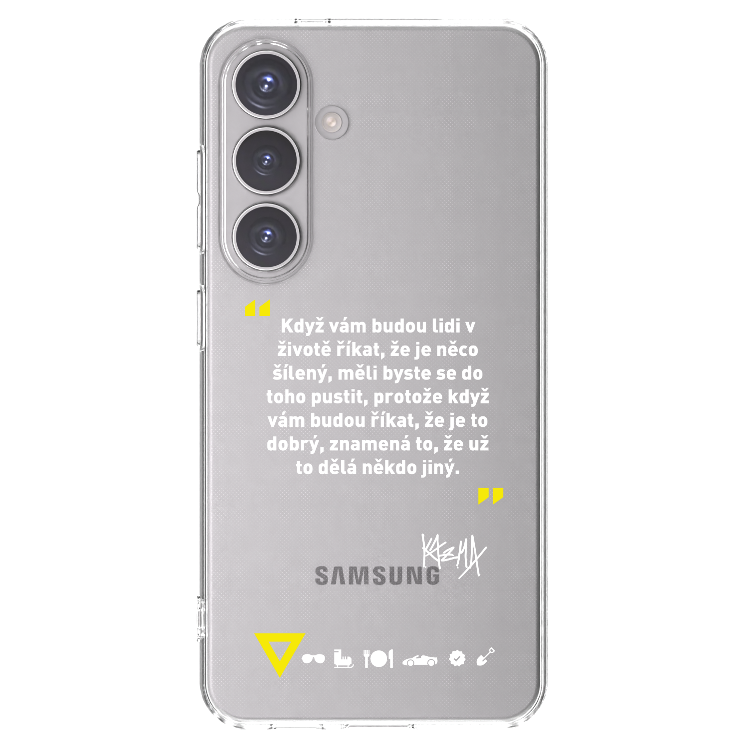Picasee silikonový průhledný obal pro Samsung Galaxy S24 S921B 5G - Kazma - MĚLI BYSTE SE DO TOHO PUSTIT