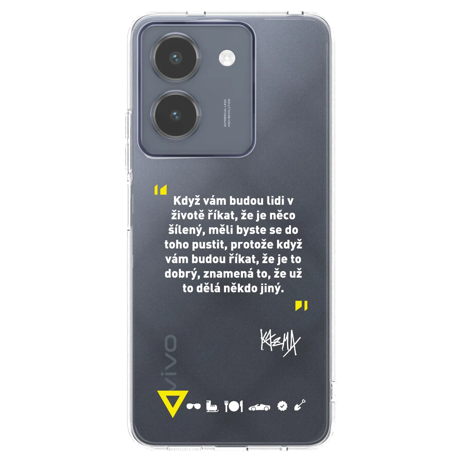 Picasee silikonový průhledný obal pro Vivo Y36 4G - Kazma - MĚLI BYSTE SE DO TOHO PUSTIT