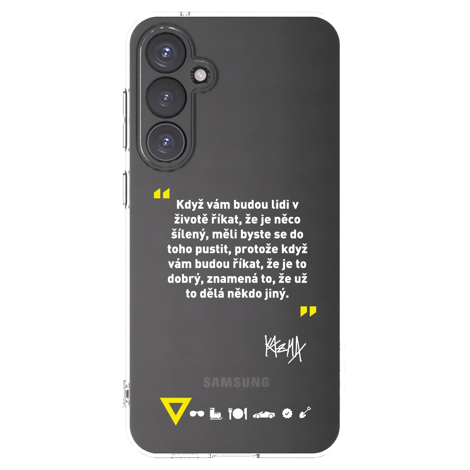 Picasee silikonový průhledný obal pro Samsung Galaxy S23 FE S711B - Kazma - MĚLI BYSTE SE DO TOHO PUSTIT