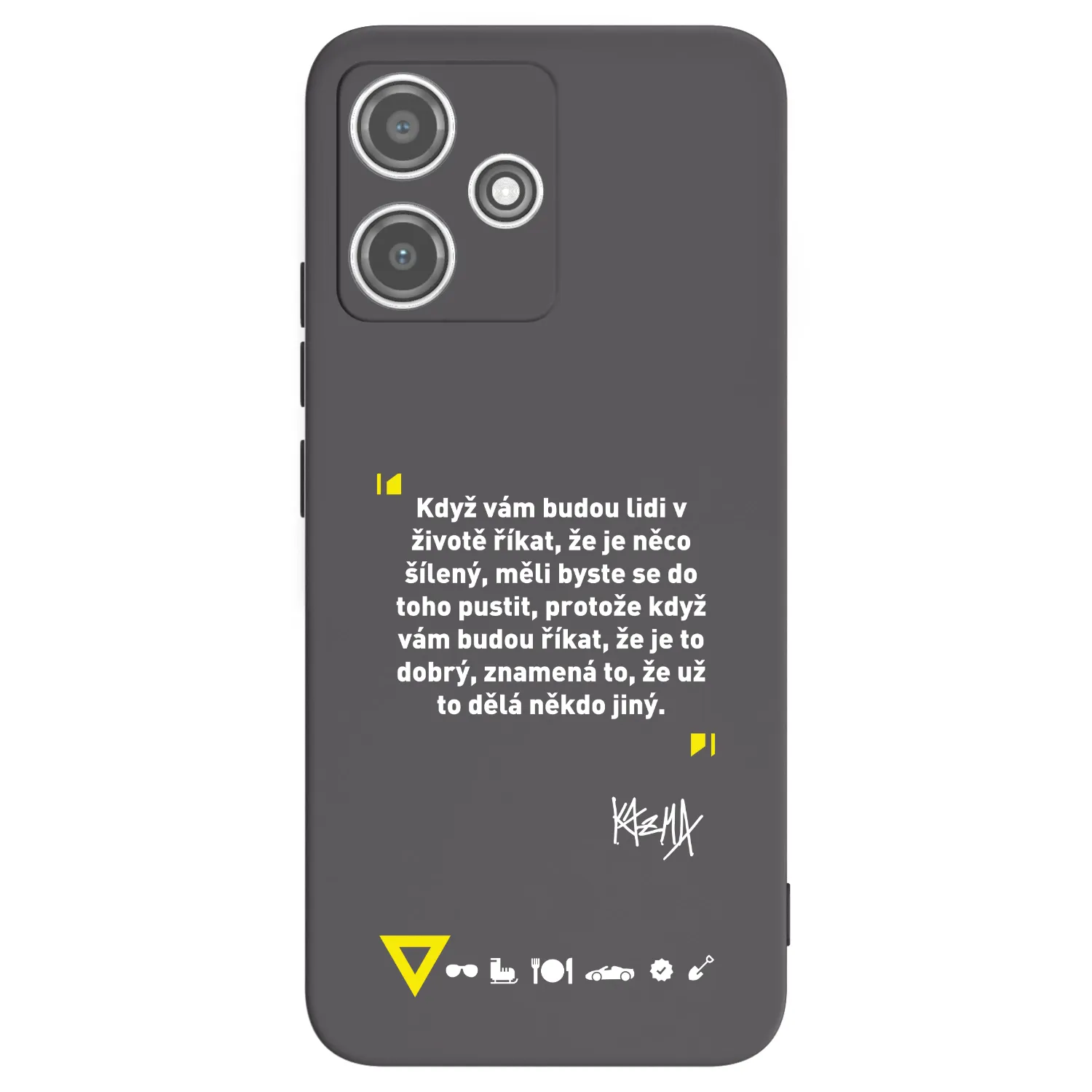 Picasee silikonový černý obal pro Xiaomi Redmi 12 5G - Kazma - MĚLI BYSTE SE DO TOHO PUSTIT