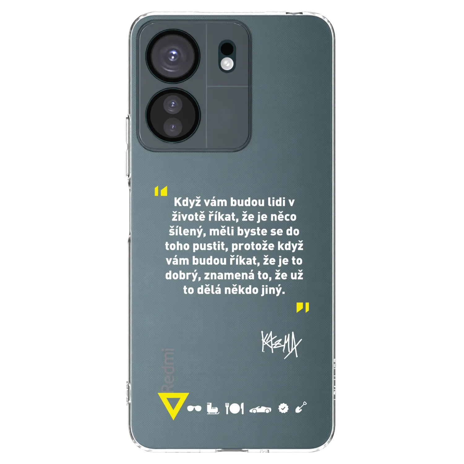 Picasee silikonový průhledný obal pro Xiaomi Redmi 13C 4G - Kazma - MĚLI BYSTE SE DO TOHO PUSTIT