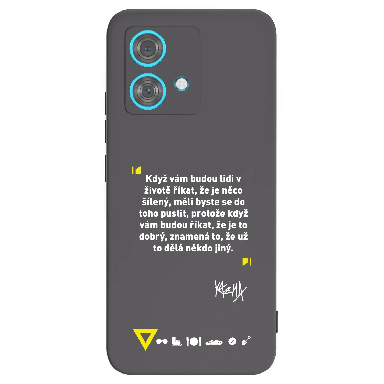 Picasee silikonový černý obal pro Motorola Edge 40 Neo - Kazma - MĚLI BYSTE SE DO TOHO PUSTIT