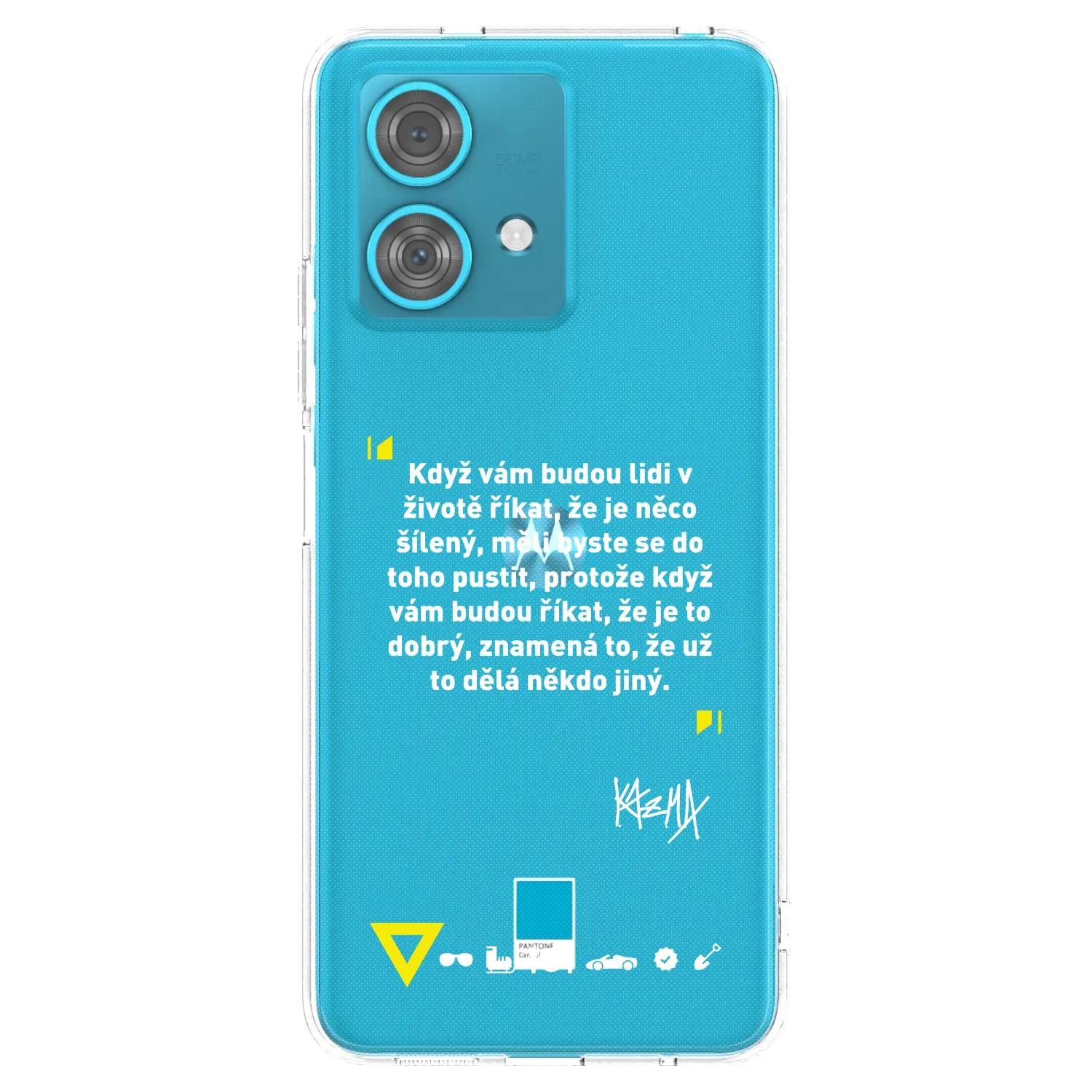 Picasee silikonový průhledný obal pro Motorola Edge 40 Neo - Kazma - MĚLI BYSTE SE DO TOHO PUSTIT