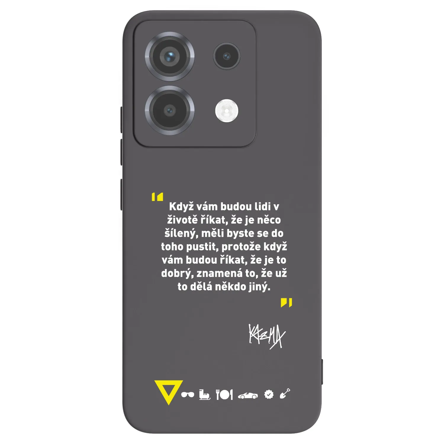 Picasee silikonový černý obal pro Xiaomi Poco X6 - Kazma - MĚLI BYSTE SE DO TOHO PUSTIT