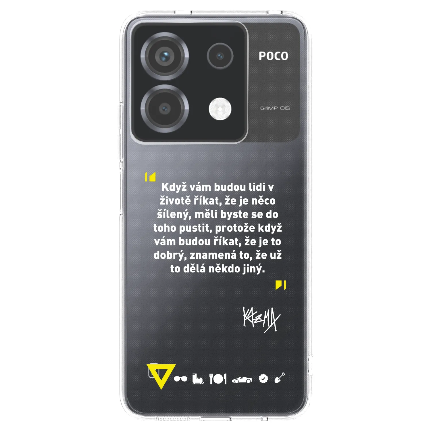 Picasee silikonový průhledný obal pro Xiaomi Poco X6 - Kazma - MĚLI BYSTE SE DO TOHO PUSTIT