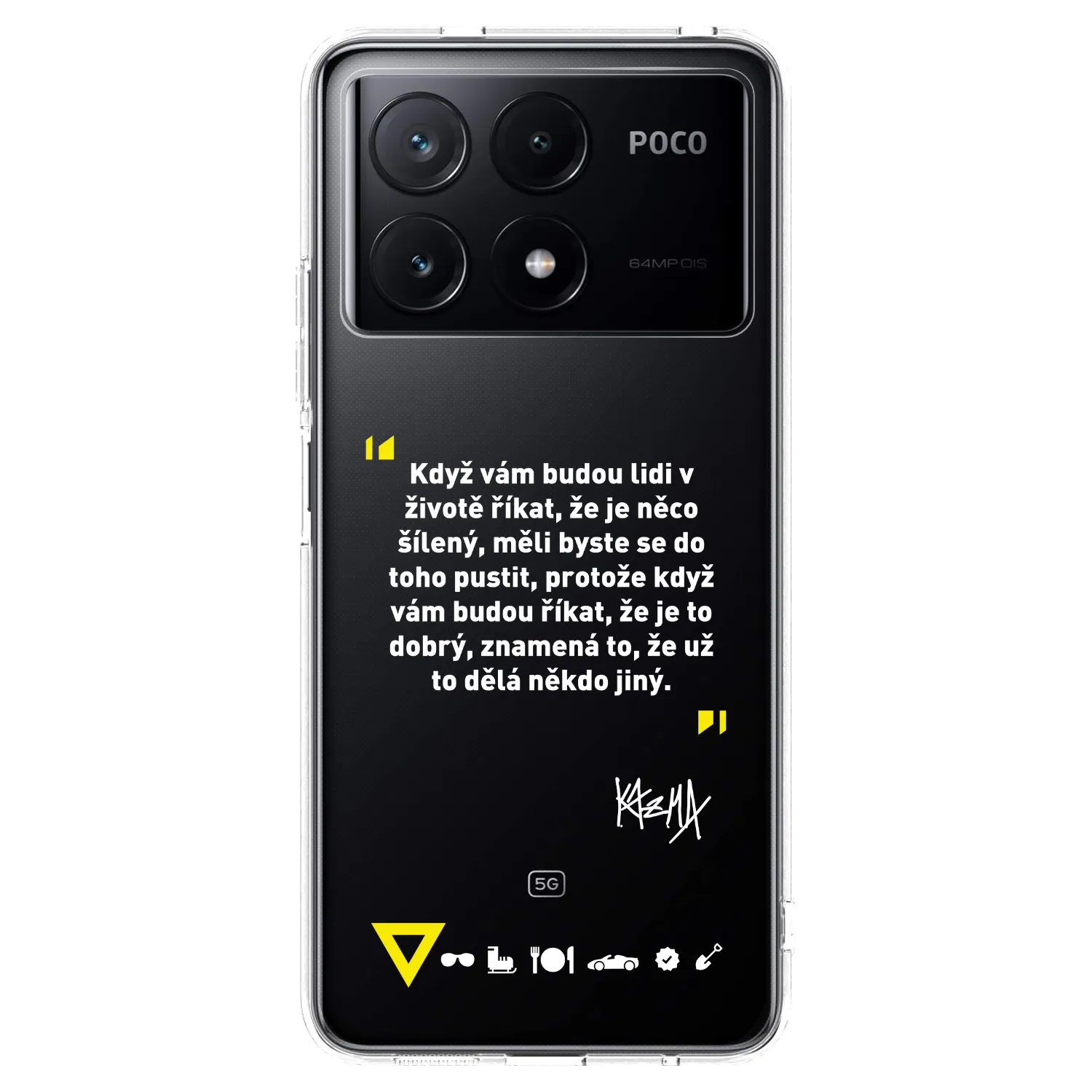 Picasee silikonový průhledný obal pro Xiaomi Poco X6 Pro - Kazma - MĚLI BYSTE SE DO TOHO PUSTIT