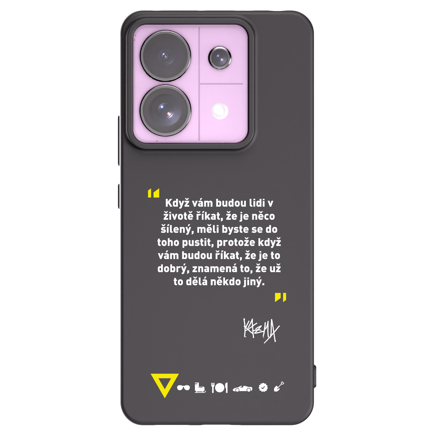 Picasee silikonový černý obal pro Xiaomi Redmi Note 13 Pro 5G - Kazma - MĚLI BYSTE SE DO TOHO PUSTIT